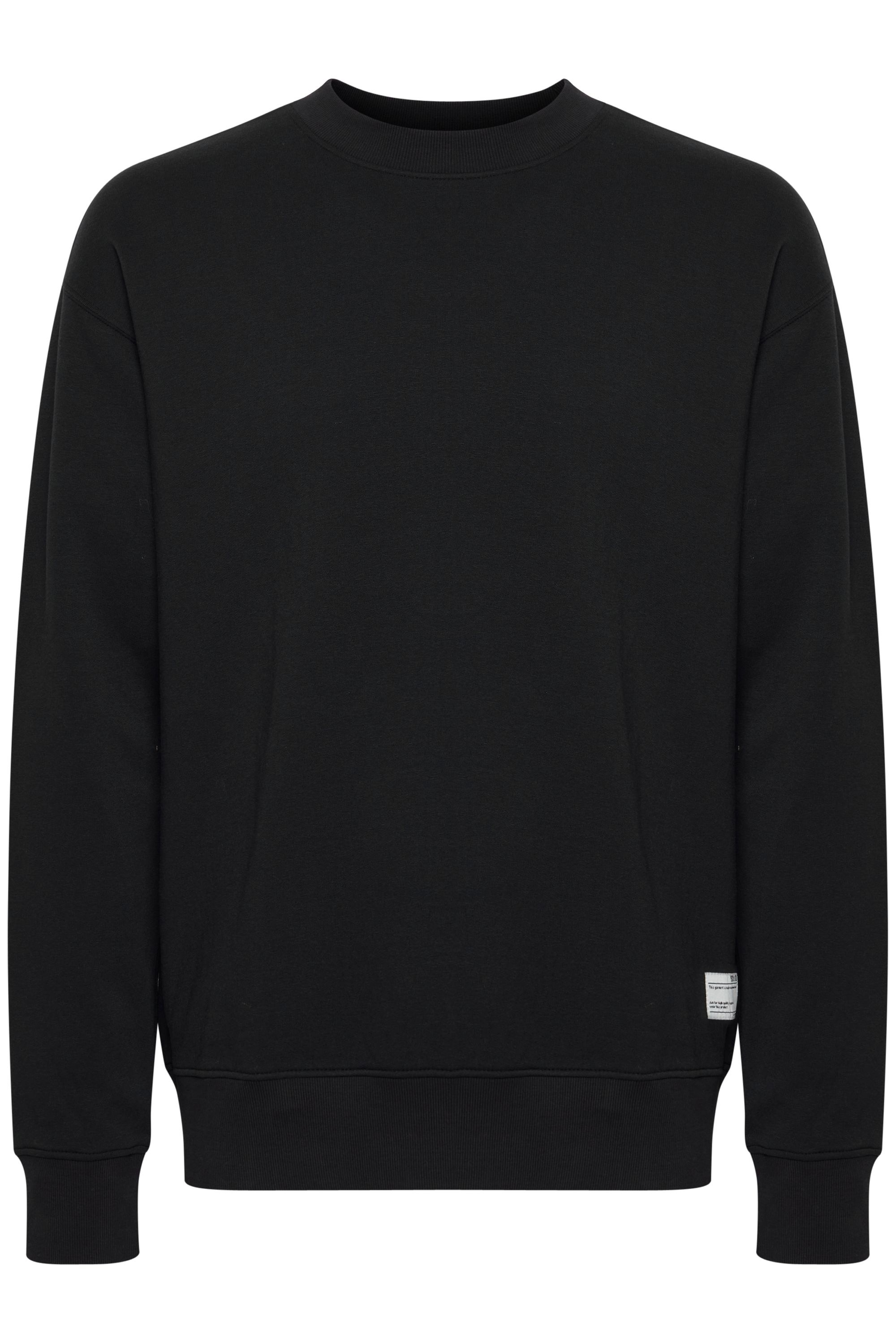 !solid Longpullover SOLID "Sweatshirtpullover SDLenz", Herren, Gr. M, schwarz (true schwarz), Obermaterial: 60% Baumwolle CO. 40% Polyester PES., Sweatshirts Longpullover