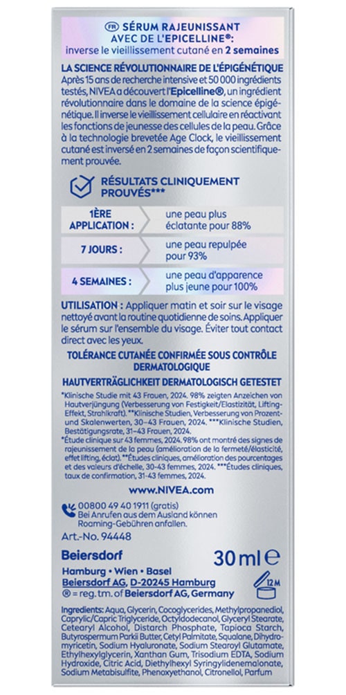 Nivea Anti-Falten-Serum »NIVEA CELLULAR Epigenetics Verjüngendes Serum«, Anti-Aging, für alle Hauttypen, verjüngend, pflegend