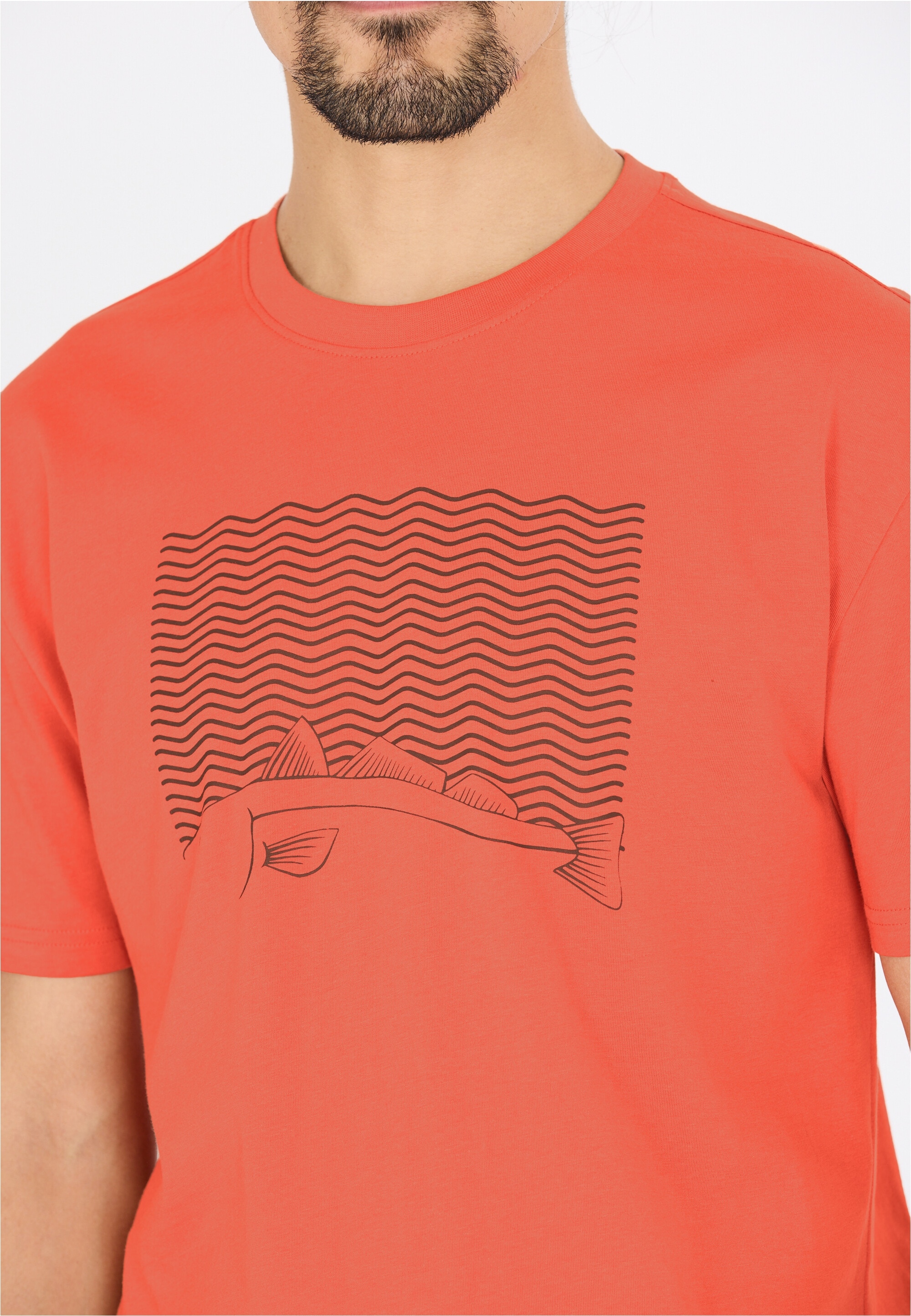 CRUZ T-Shirt »Gander«, aus atmungsaktiver Baumwolle mit modischem Print