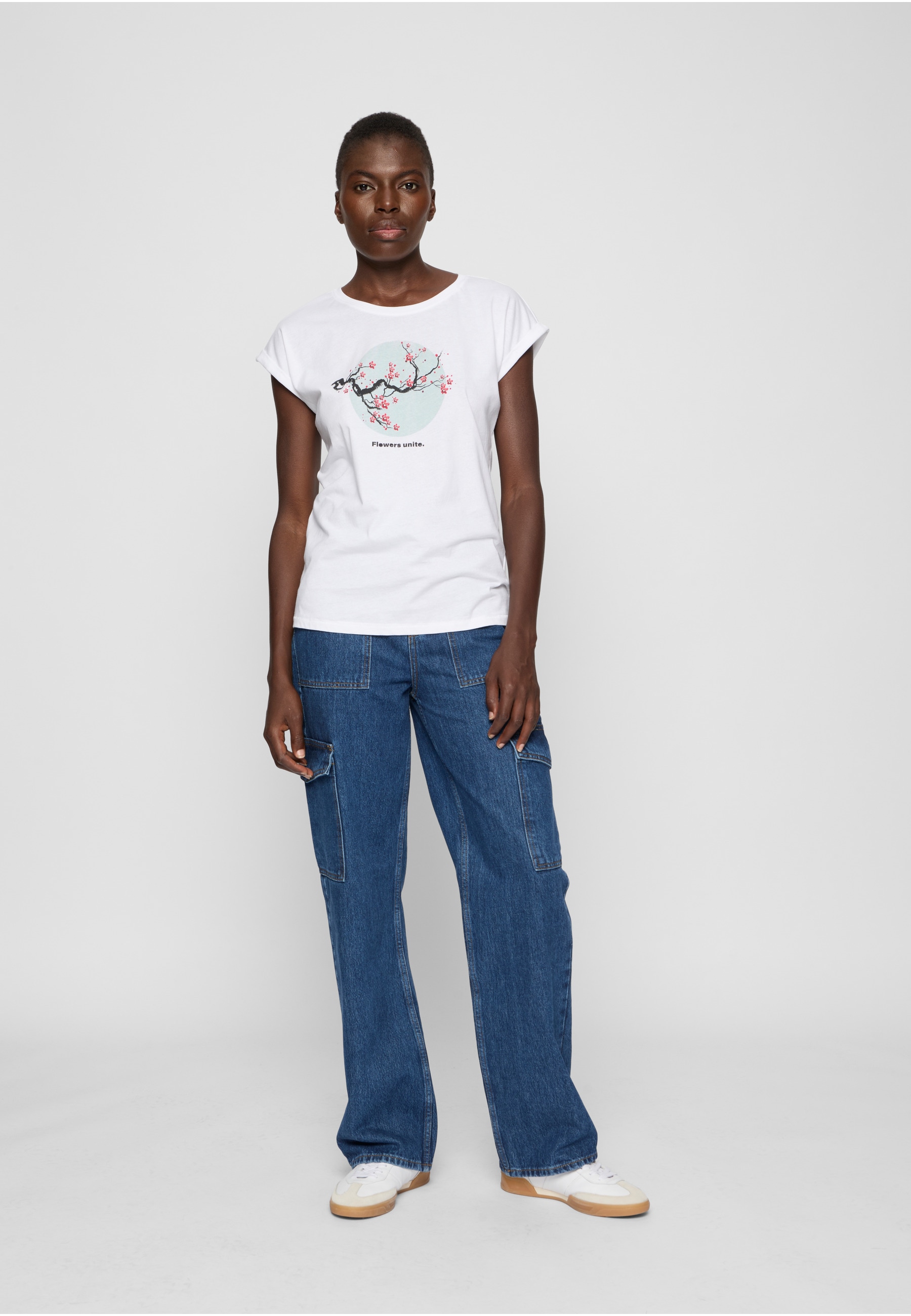 MisterTee T-Shirt »MisterTee Damen Ladies Flowers Unite Tee« 1 Stk.