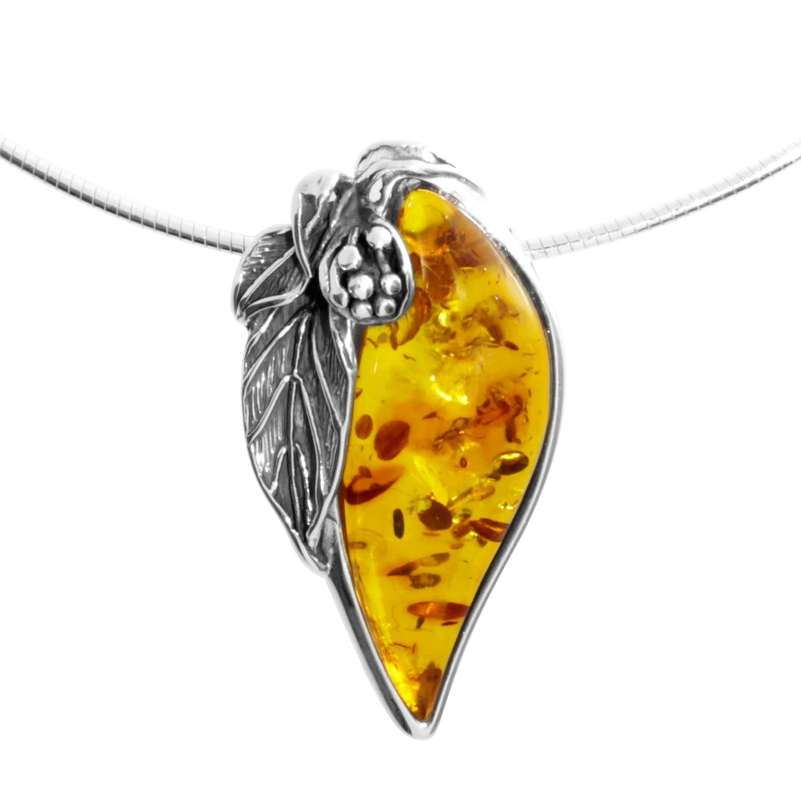 Kette mit Anhänger OSTSEE-SCHMUCK "- Gleiter-Jana 42 mm - Silber 925/000 - Bernstein" Gr. 45, silber (silber 925, silberfarben, weiß), Schmuck_Sets, Damen, 45, Silber 925 (Sterlingsilber)