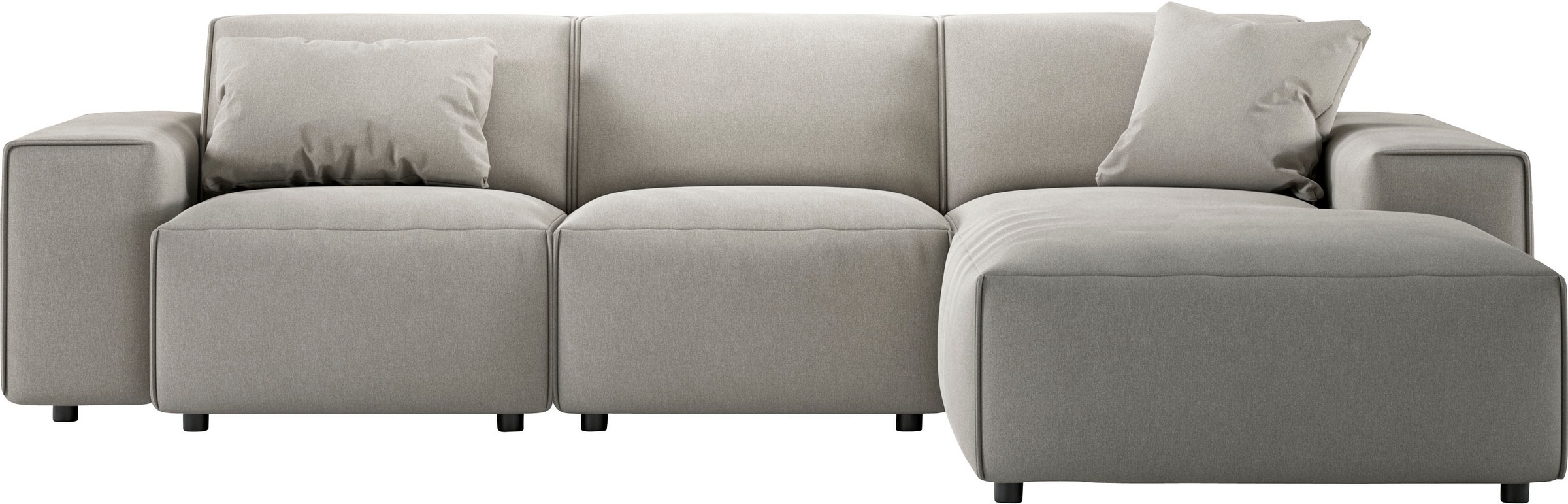 andas Ecksofa »Glimminge L-Form auch in Breitcord, Feincord + Easy care-Bezug,«, Breite 264, Zierkissen