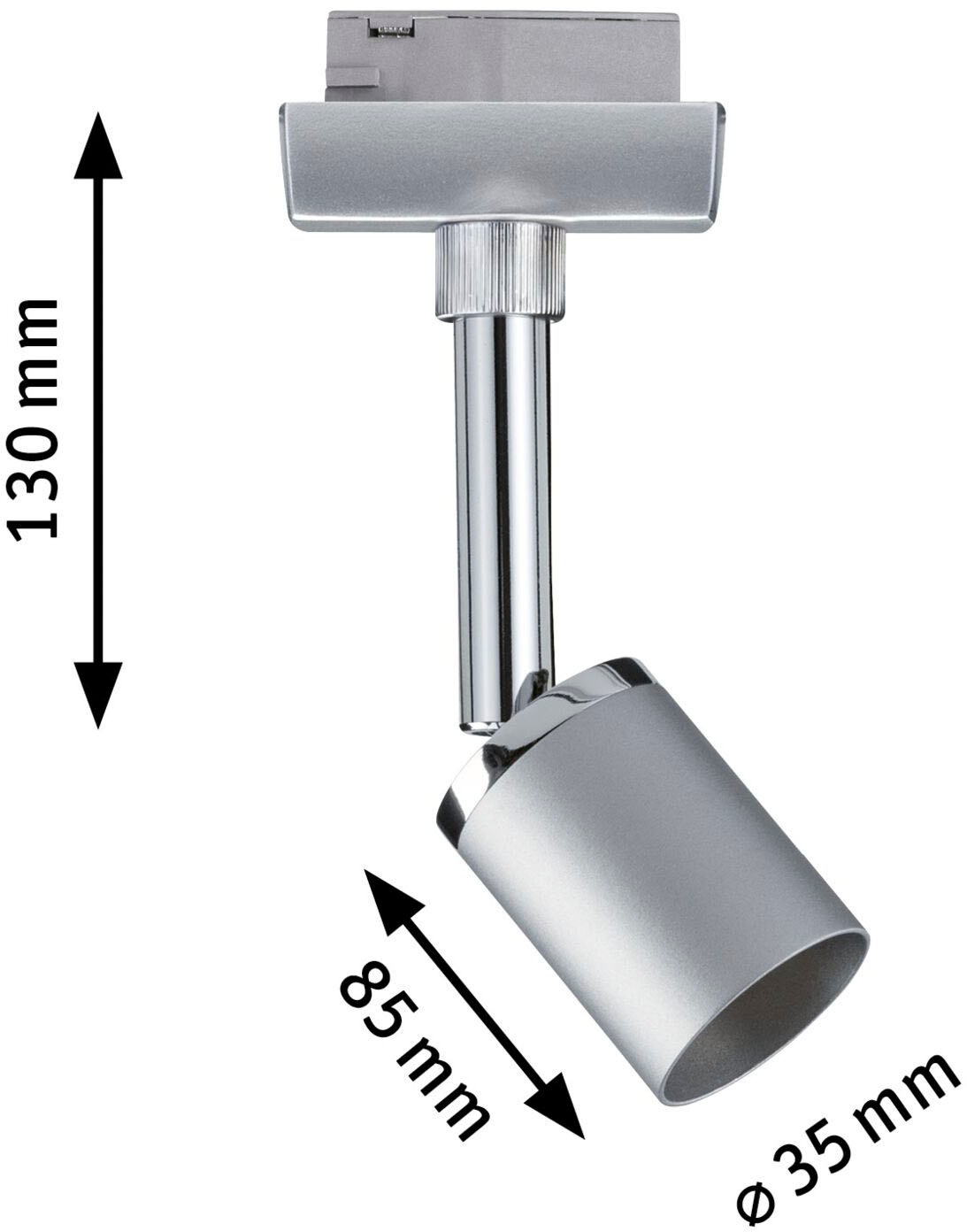 Paulmann Schienensystem-Leuchten »URail Schienenspot Pure II Einzelspot GU10 max. 10W 230V«, dimmbar 230V, GU 10