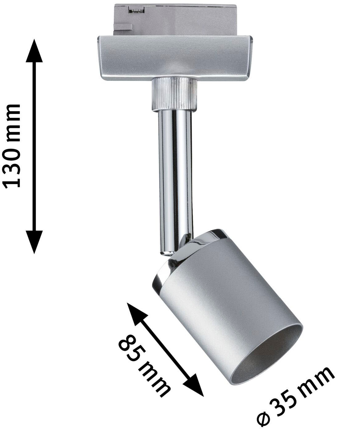 Paulmann Deckenleuchte »URail Schienenspot Pure II Einzelspot GU10 max. 10W 230V«, 1 flammig-flammig, dimmbar 230V, GU 10