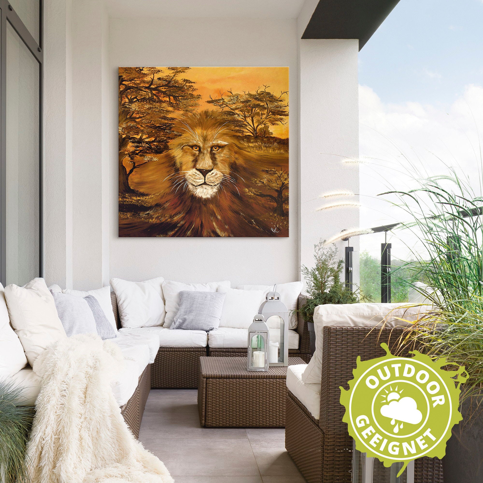 Artland Wandbild »Löwe des Landes«, Animal Fantasy, (1 St.), als Alubild, Leinwandbild, Wandaufkleber oder Poster in versch. Größen