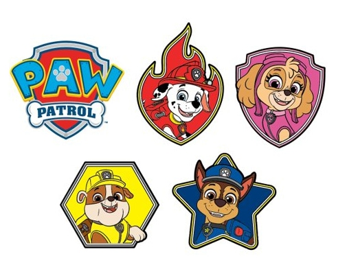 Schuhanstecker »Jibbitz™ Paw Patrol«, (Set, 5 tlg., Kein Spielzeug. Nicht für Kinder...