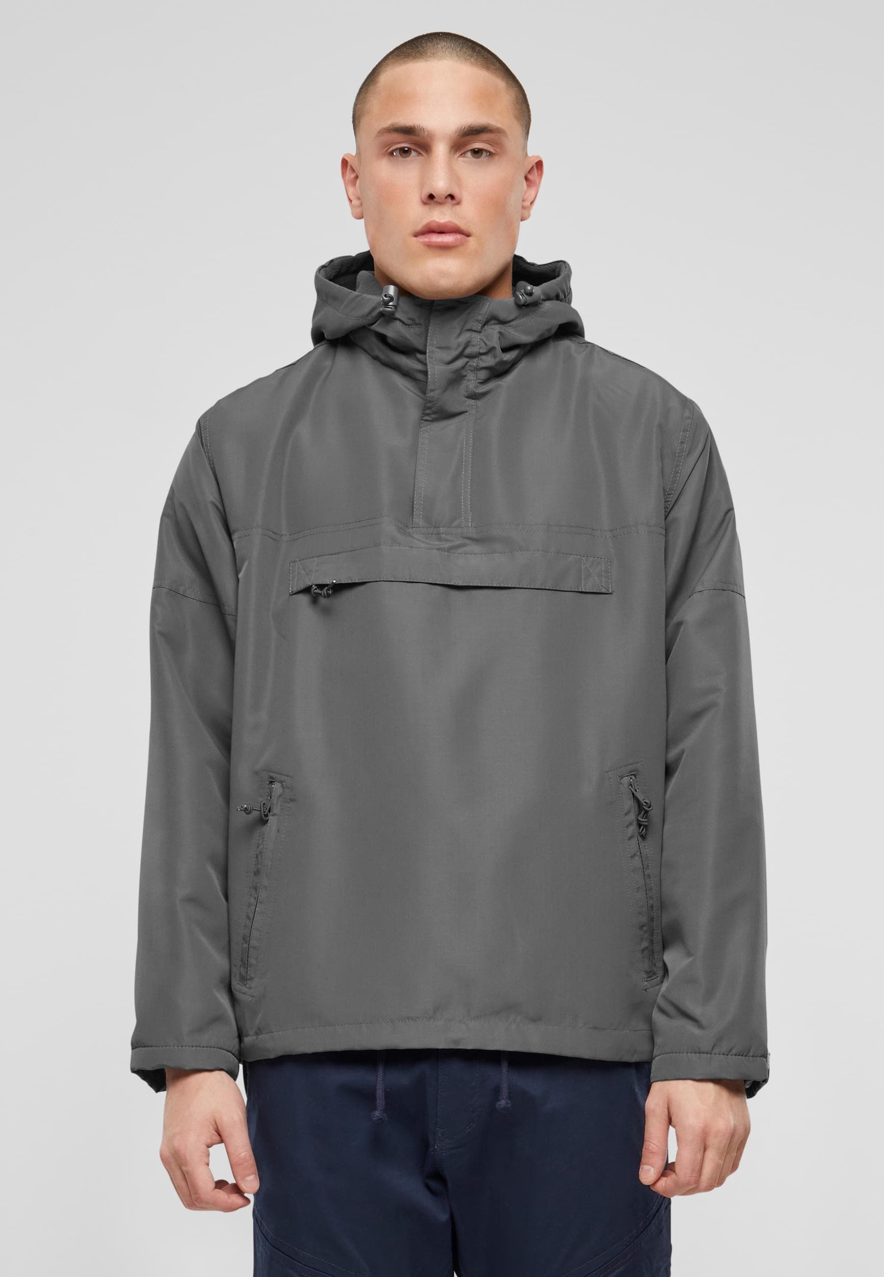 Brandit Anorak »Brandit Herren Fleece Pull Over Windbreaker«, (1 St.), mit Kapuze