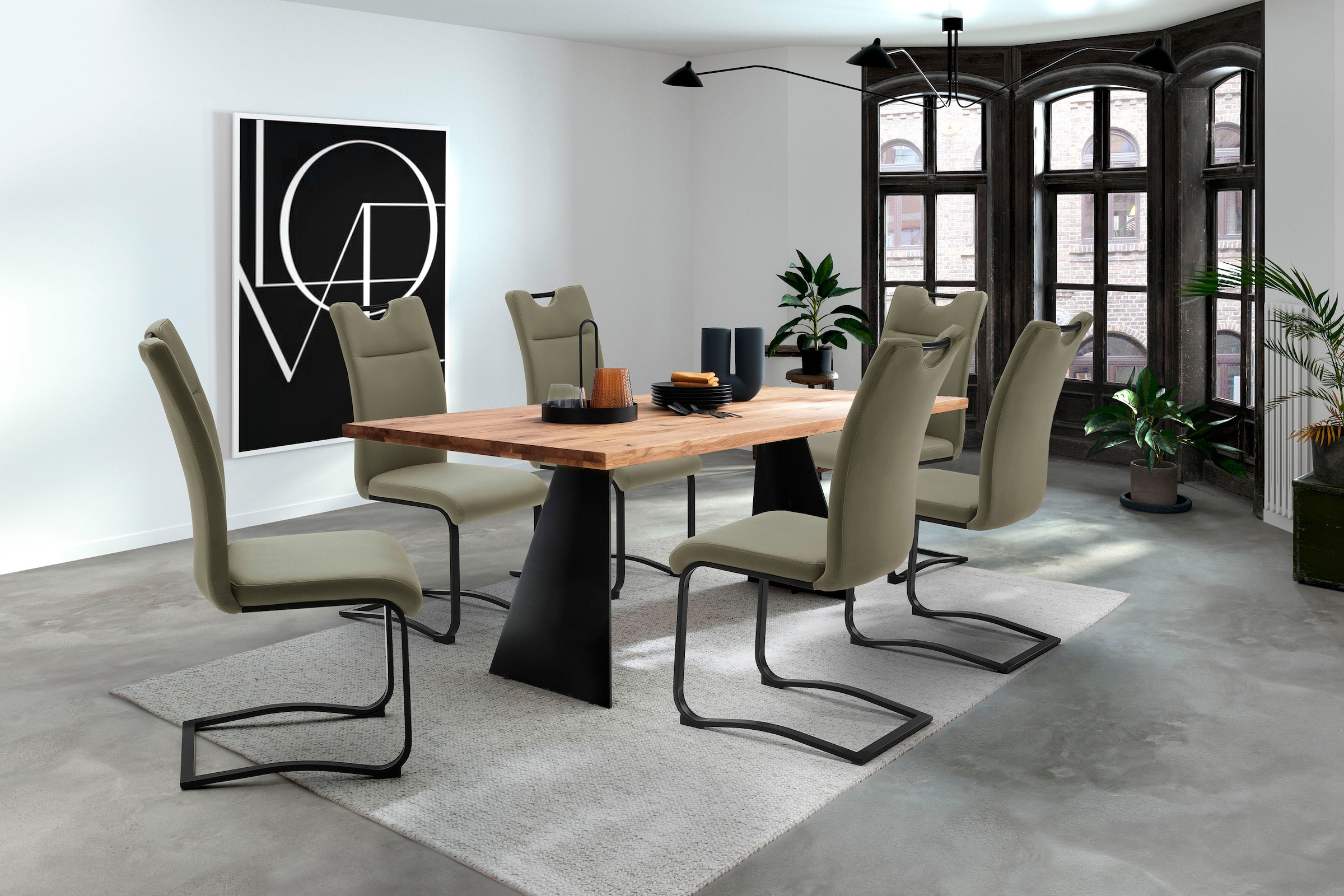 MCA furniture Esstisch »Goa«, Massivholz Tisch, Esstisch in Wildeiche Massiv FSC-Zertifiziert
