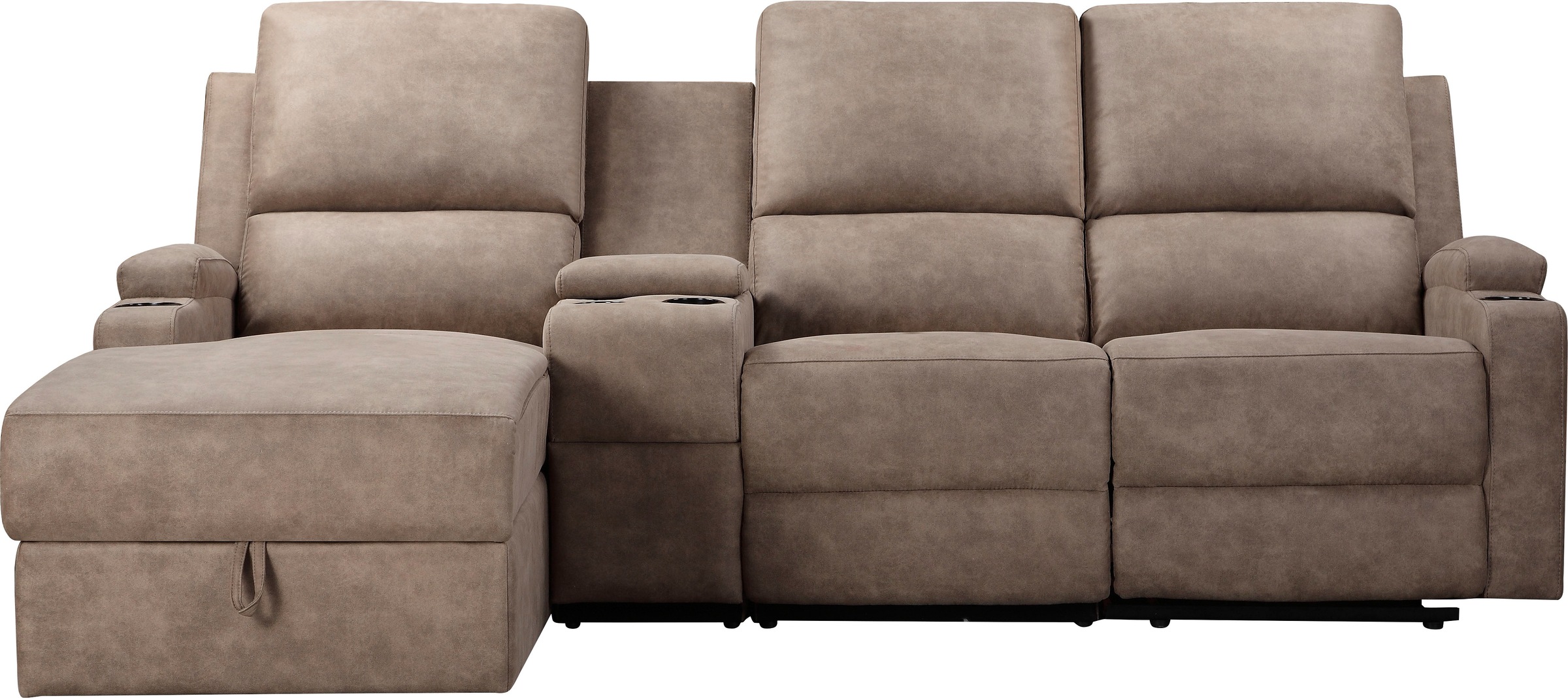 Home affaire Ecksofa "NAPORI Multimediasofa, 3er Kinosessel XXL, L-Form, 3 günstig online kaufen