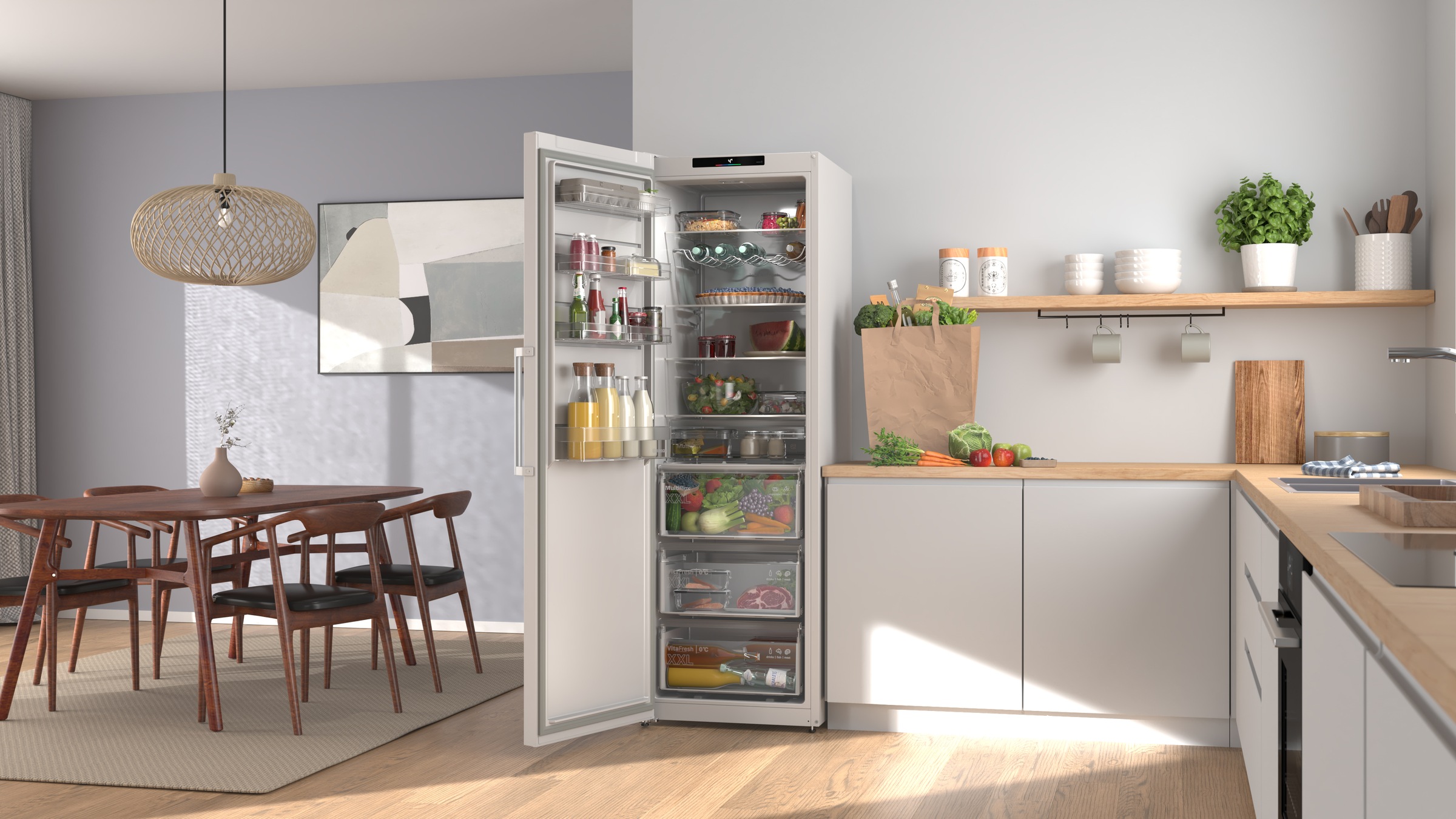 BOSCH Kühlschrank Serie 4 »KSN36VWDG« 186,2 cm hoch 59,5 cm breit