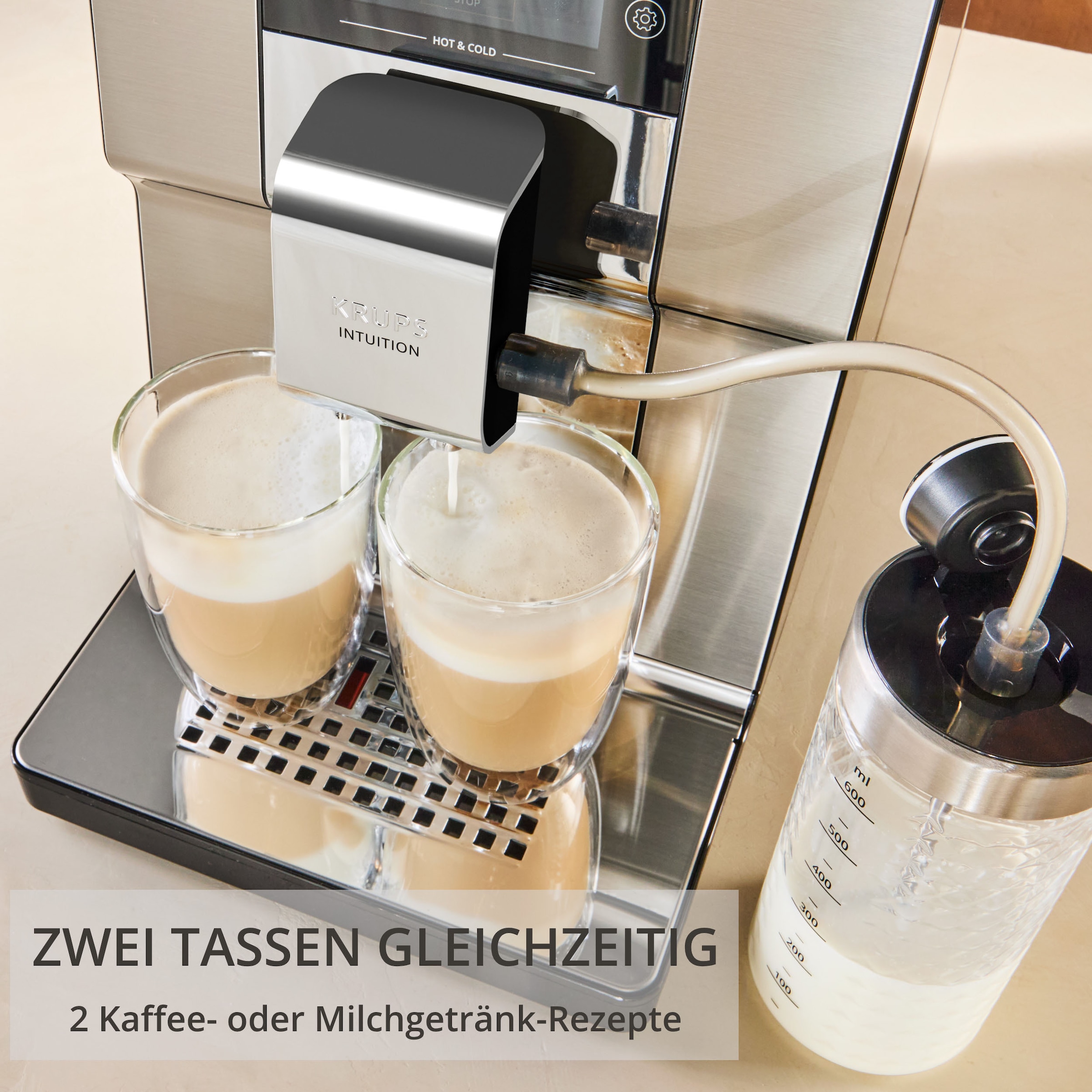 Krups Kaffeevollautomat »EA879E Intuition Experience Hot&Cold« 30 automatische Getränke, Touchscreen, Cold Brew, Milchsystem