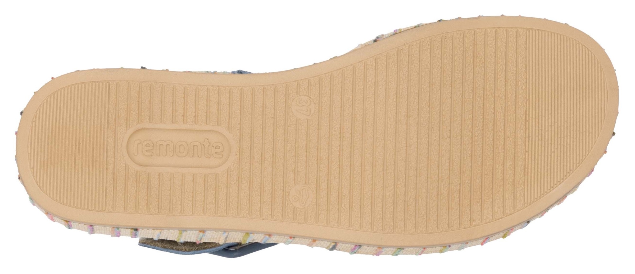 Remonte Sandalette »Elisabeth Hurley-Collection«, Keilabsatz, Sommerschuh, Riemchensandale mit bezogenem Plateau