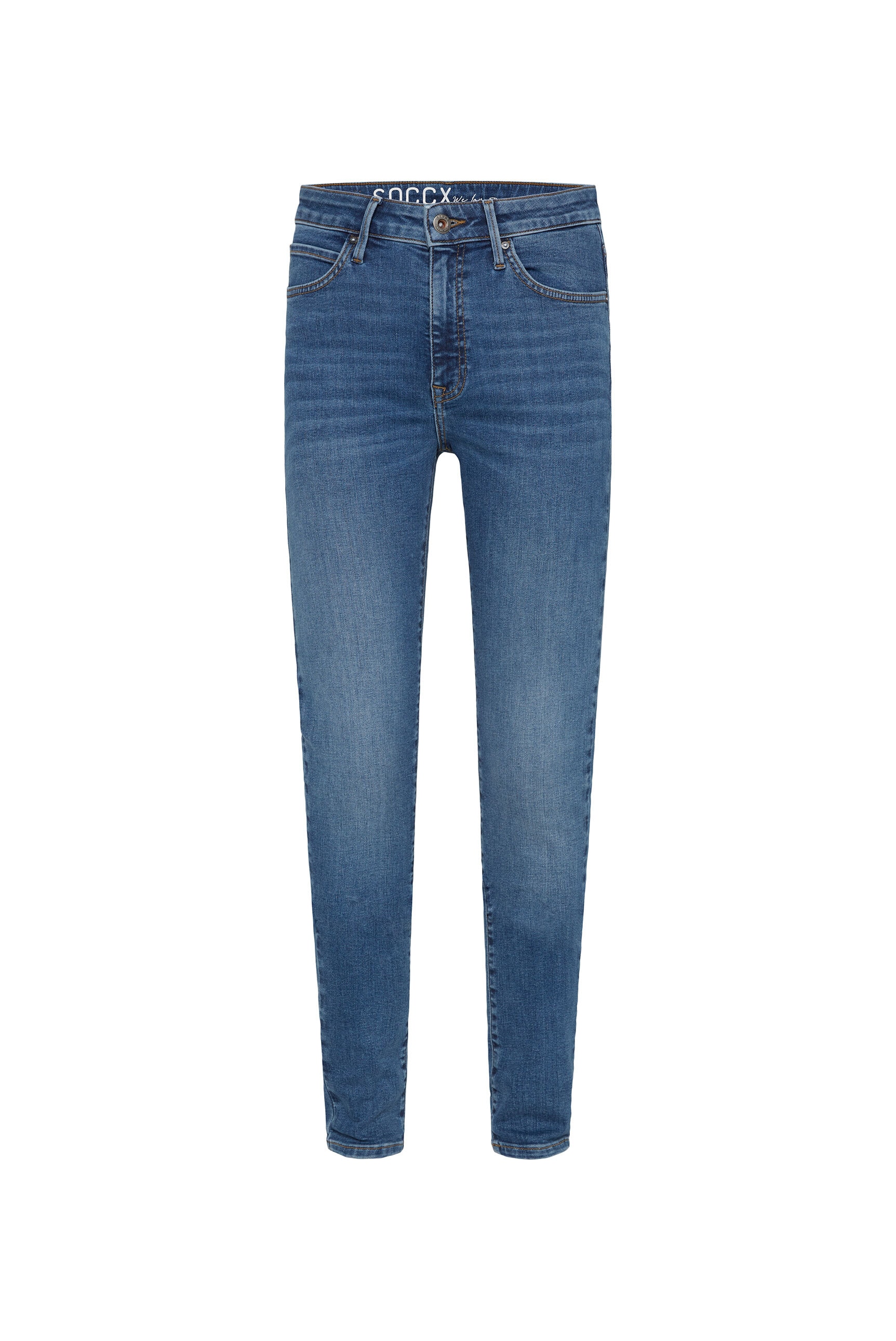 SOCCX Slim-fit-Jeans, mit hoher Leibhöhe