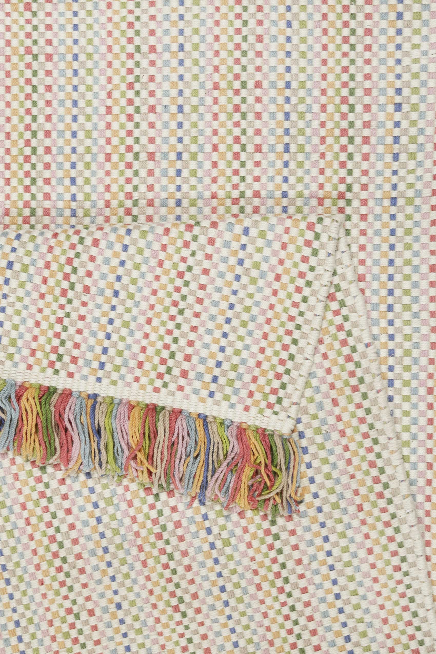 Esprit Teppich »Kids Durrie« rechteckig 6 mm Höhe Kinderteppich, kurzflor, handgewebt, Wolle, natürlich, gestreift