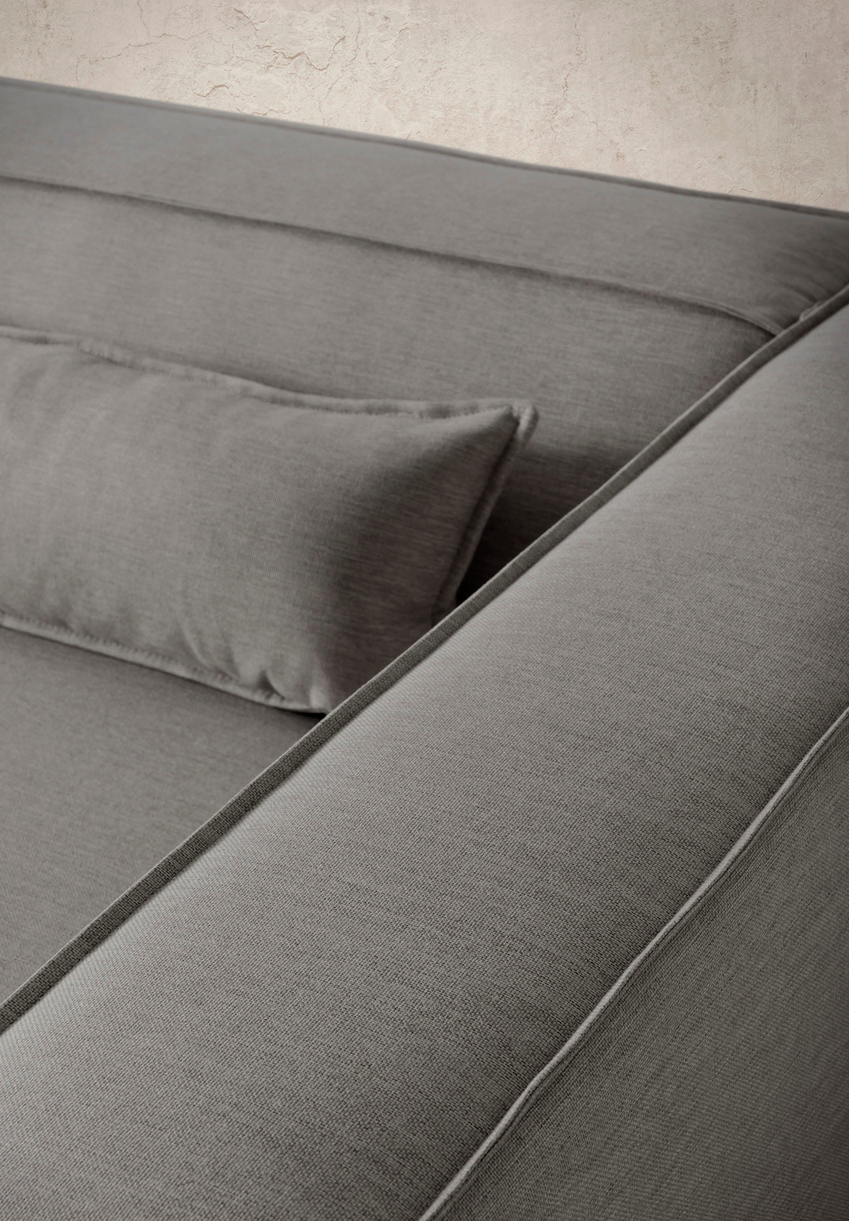 LeGer Home by Lena Gercke 3-Sitzer »PIARA, XXL Sofa mit Kedernaht, Big-Sofa in Cord oder Leinenoptik«, schwarze Füße, bequemer Sitzkomfort, extra tiefe Sitzfläche