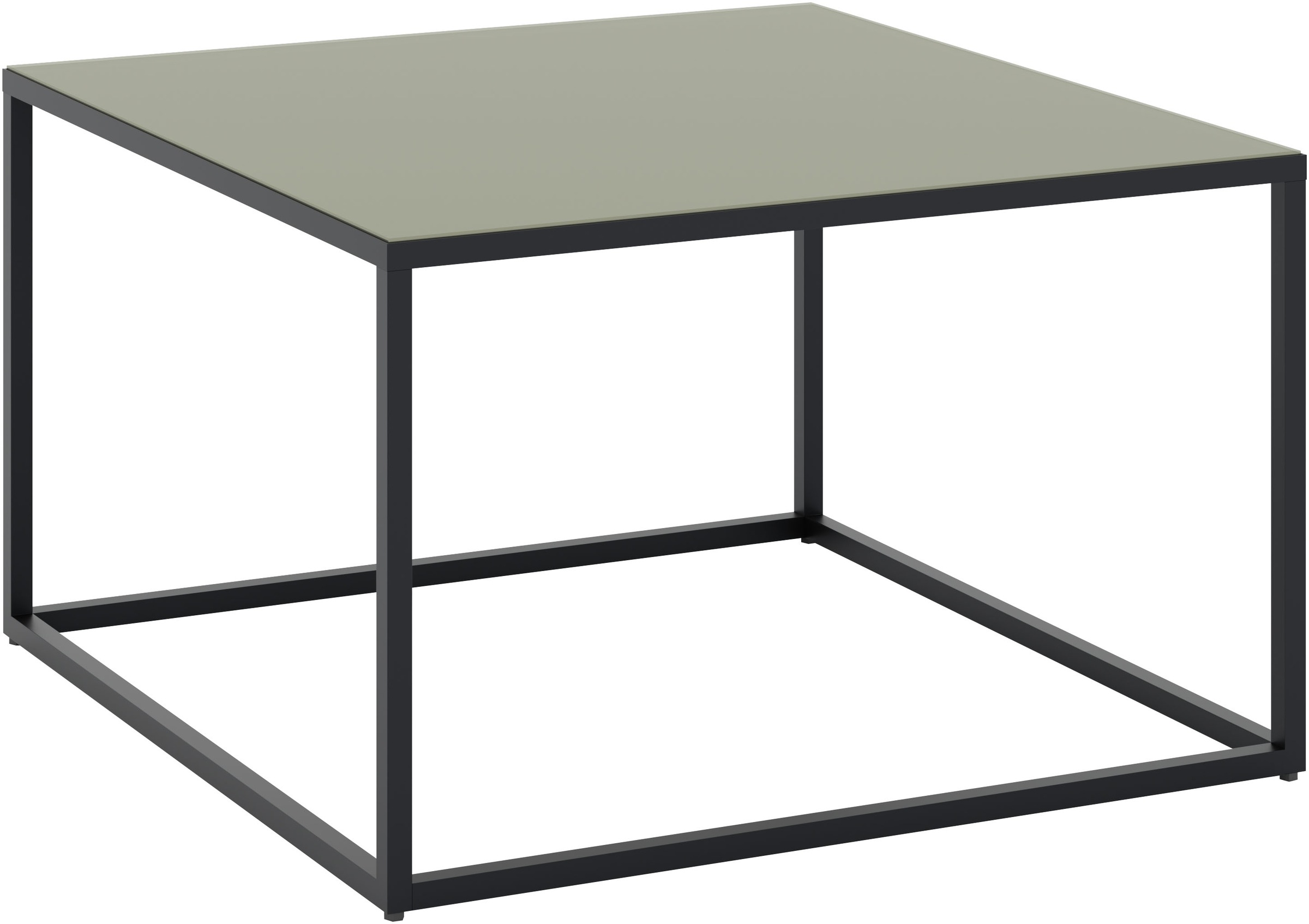 Couchtisch, B:80cm H:50cm T:80cmgraphit schwarz, glas olivgrün glanz, graphit schwarz, glas olivgrün glanz, SET ONE BY MUSTERRING, Wohnzimmer,