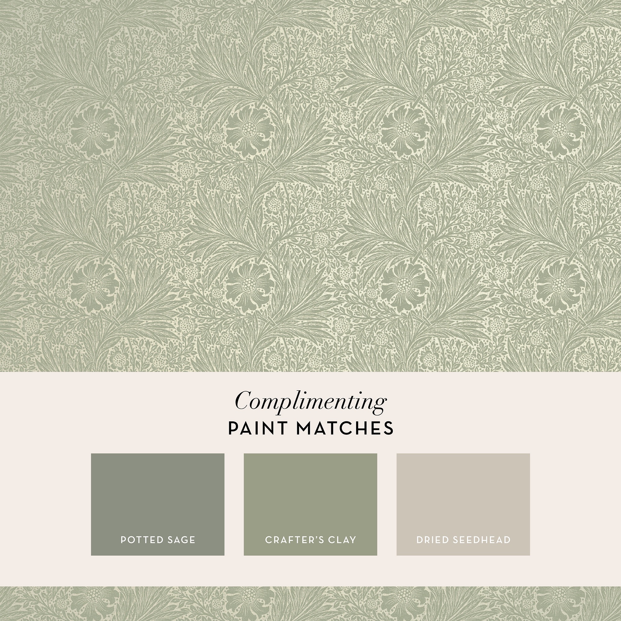 WILLIAM MORRIS AT HOME Vliestapete »Marigold Fibrous«, Retro, Design Tapeten