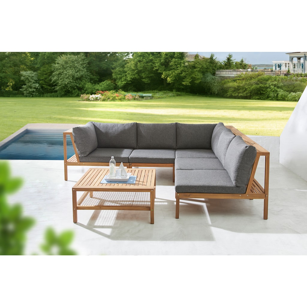 Timbers Gartenlounge-Set »Chesapeake«, (6 tlg.)