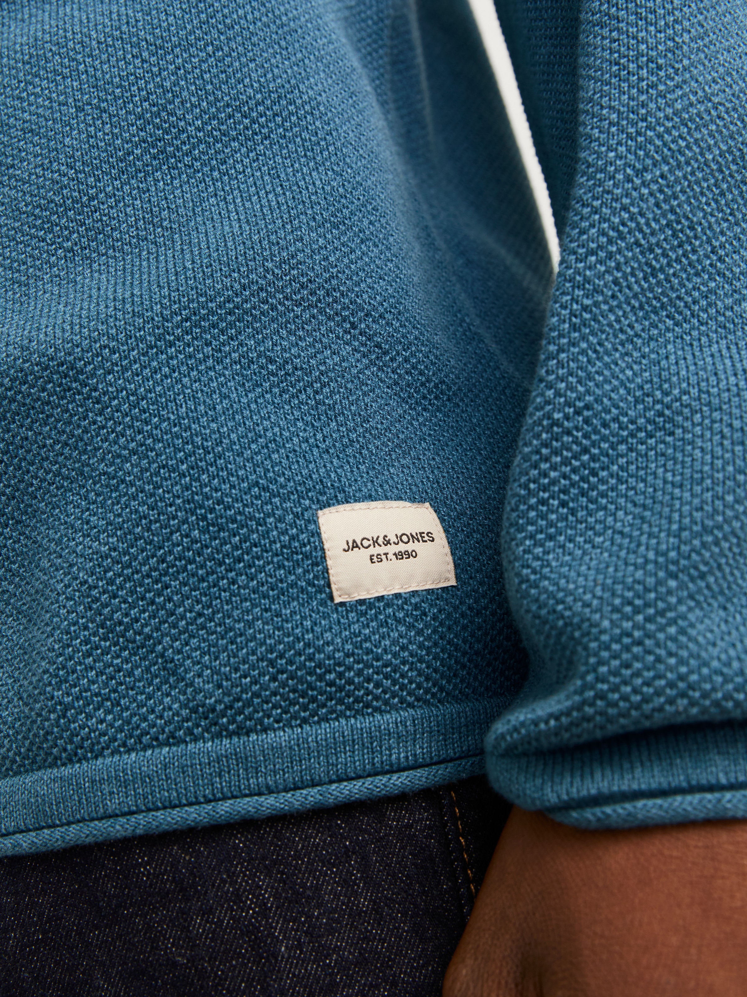 Jack & Jones Rundhalspullover »JJEHILL KNIT CREW NECK NOOS«, aus Strukturstrick