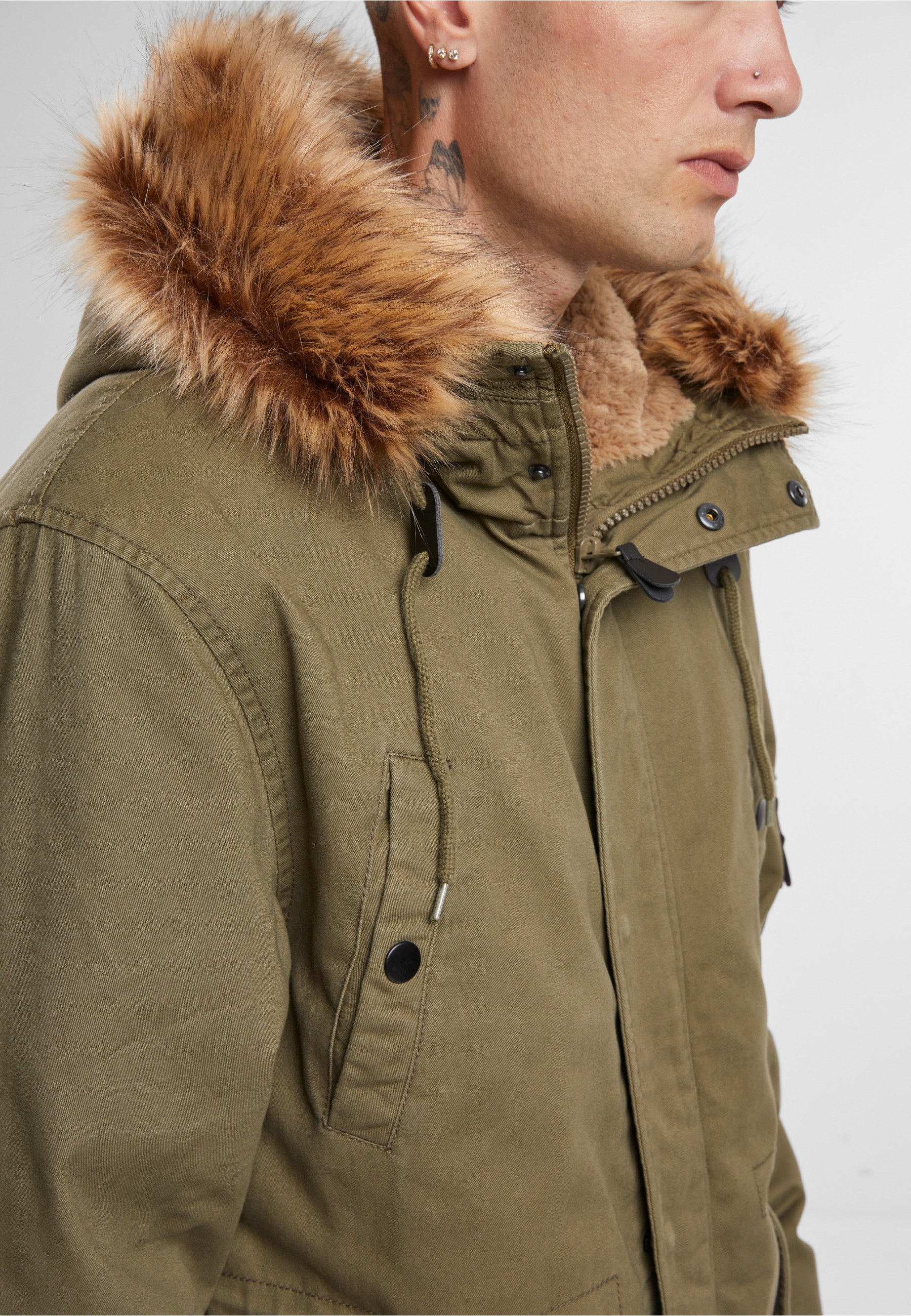 Brandit Parka »Brandit Brandit Men Fish Tail Parka« 1 Stk. tlg. mit Kapuze
