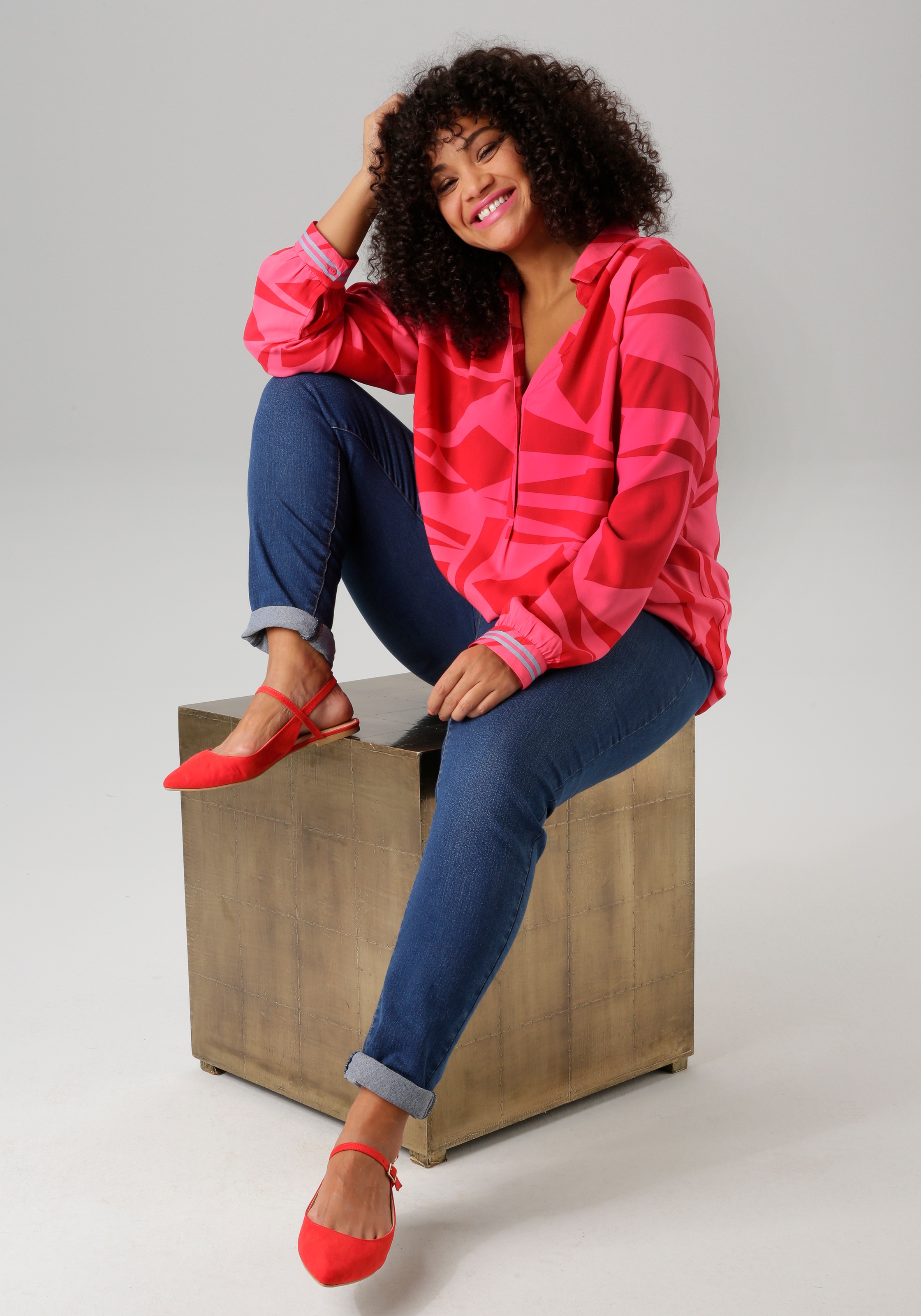 Aniston Plus Long Blouse Pink 42 3