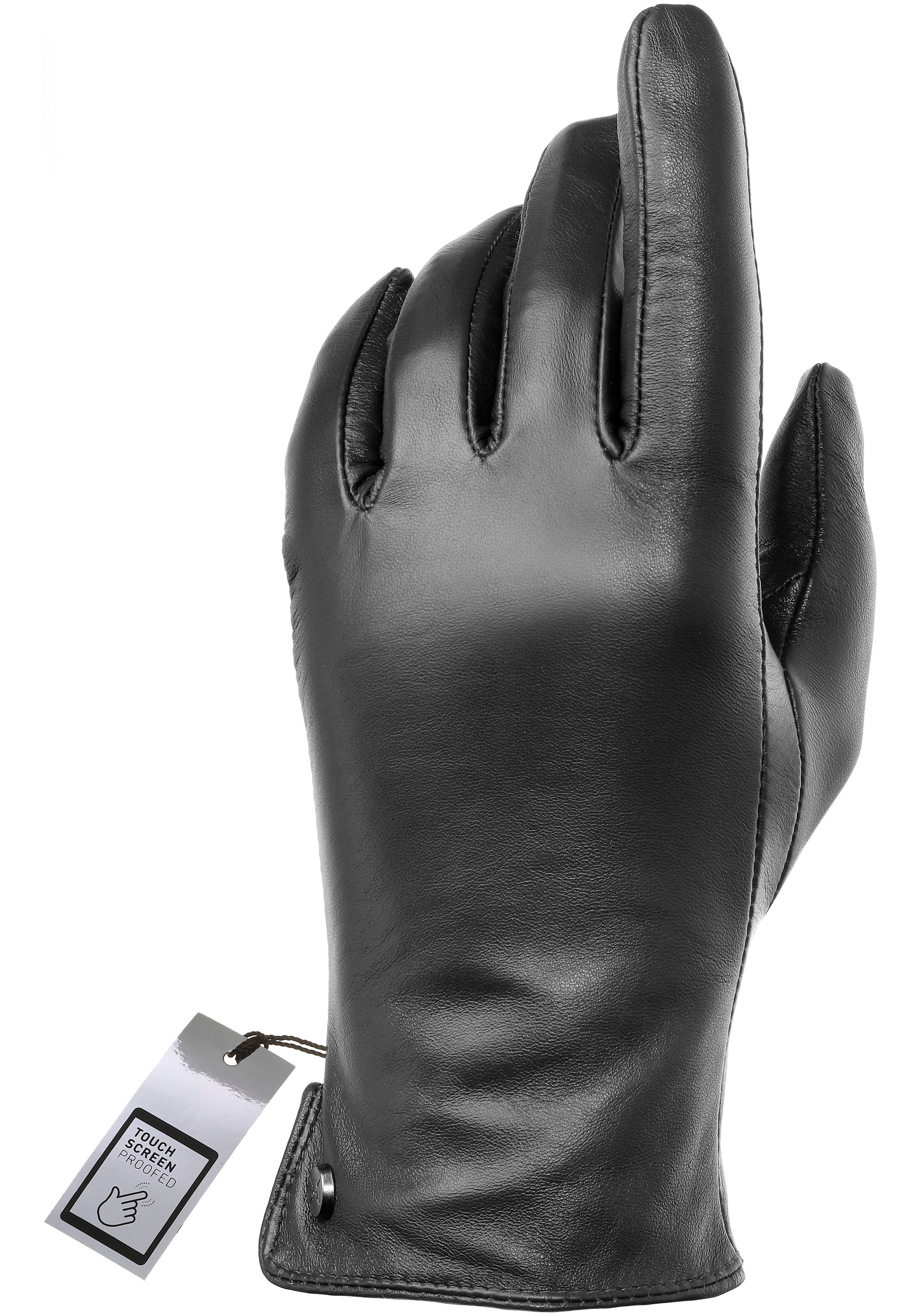 Thumbnail - PEARLWOOD Lederhandschuhe "PAM", (1 Paar), weiches Fleece-Innenfutter, Temperaturregulierend, Seitenschlitz