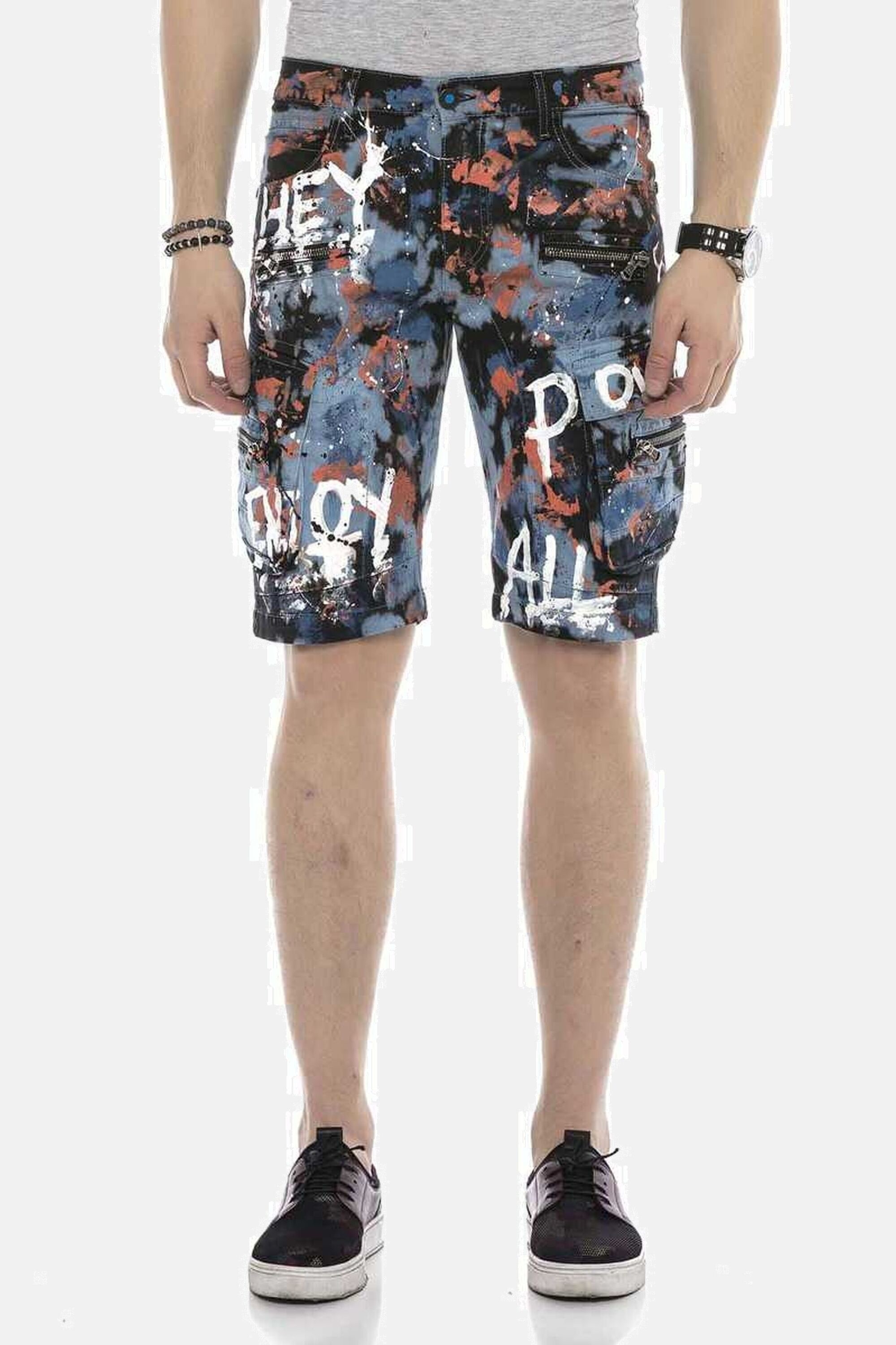 Cipo & Baxx "Bermuda & Short" mit angesagtem Denim-Coating, CK204
