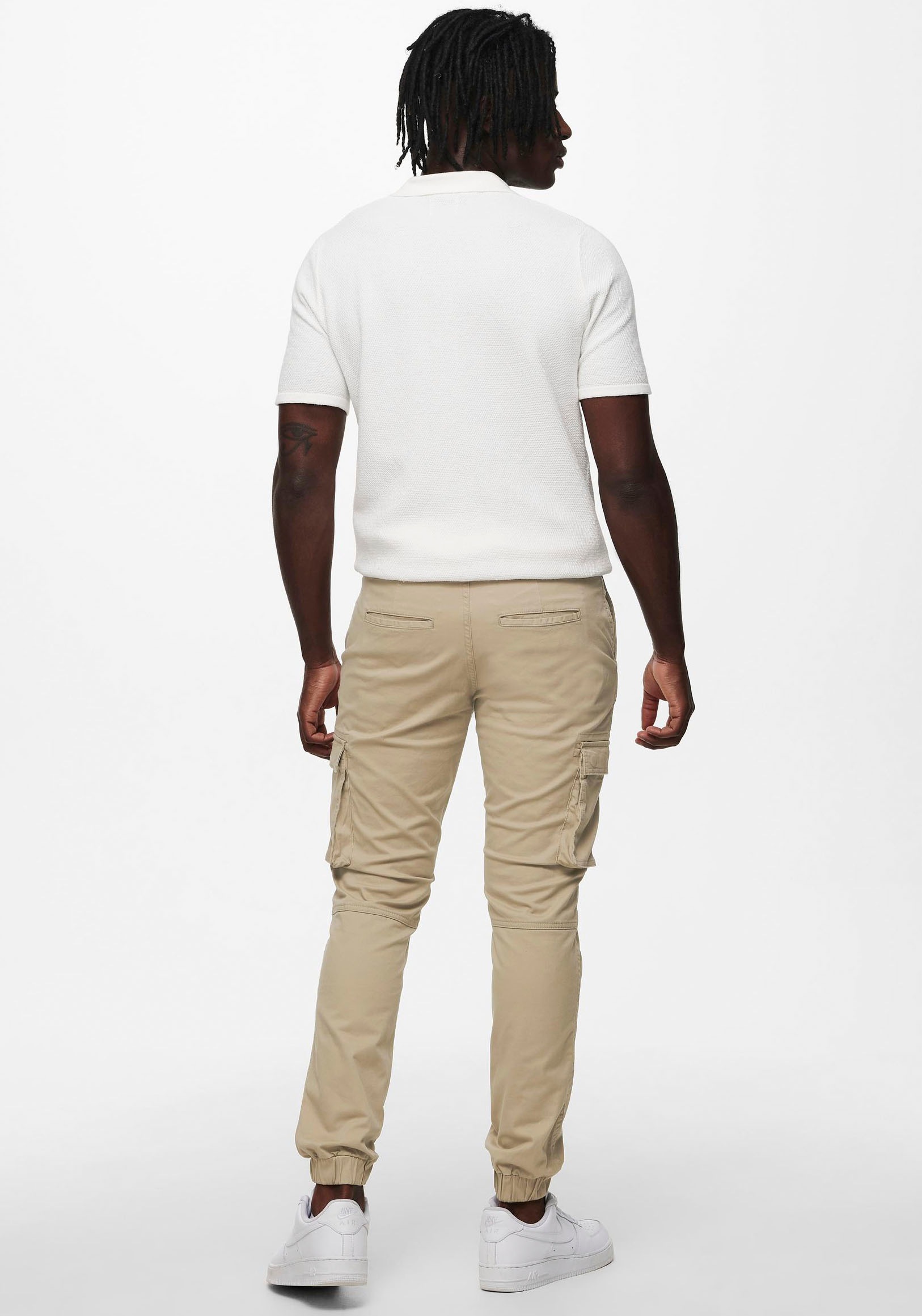 Only & Sons Herren Cargo Hose ONSCAM STAGE 6687 - Tapered Fit - Grau günstig online kaufen