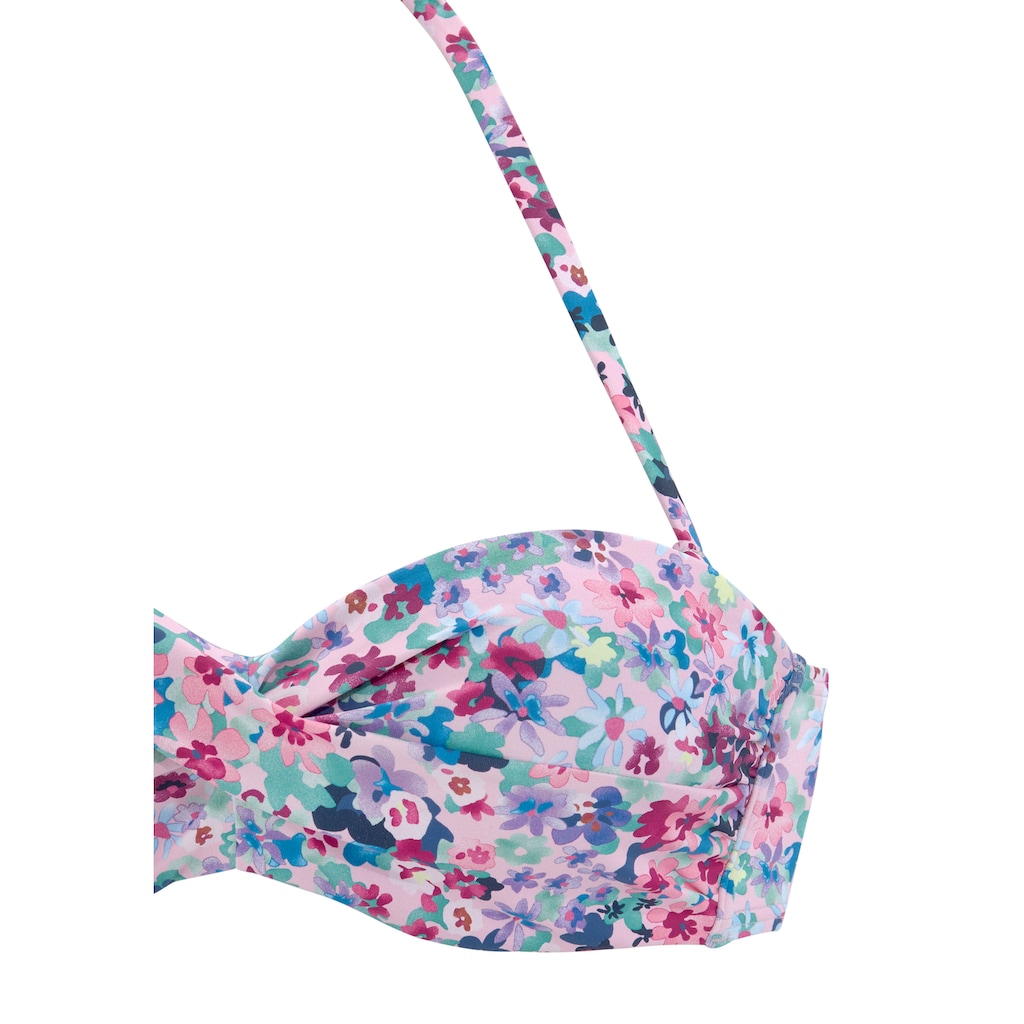 s.Oliver Bügel-Bandeau-Bikini-Top »Scatter«, mit Blumendruck