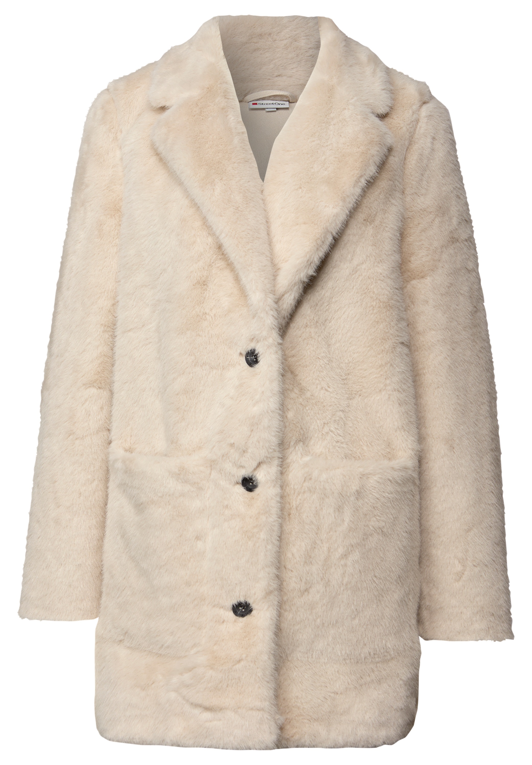 Street One Damen Fellimitatjacke Beige Größe 40 3