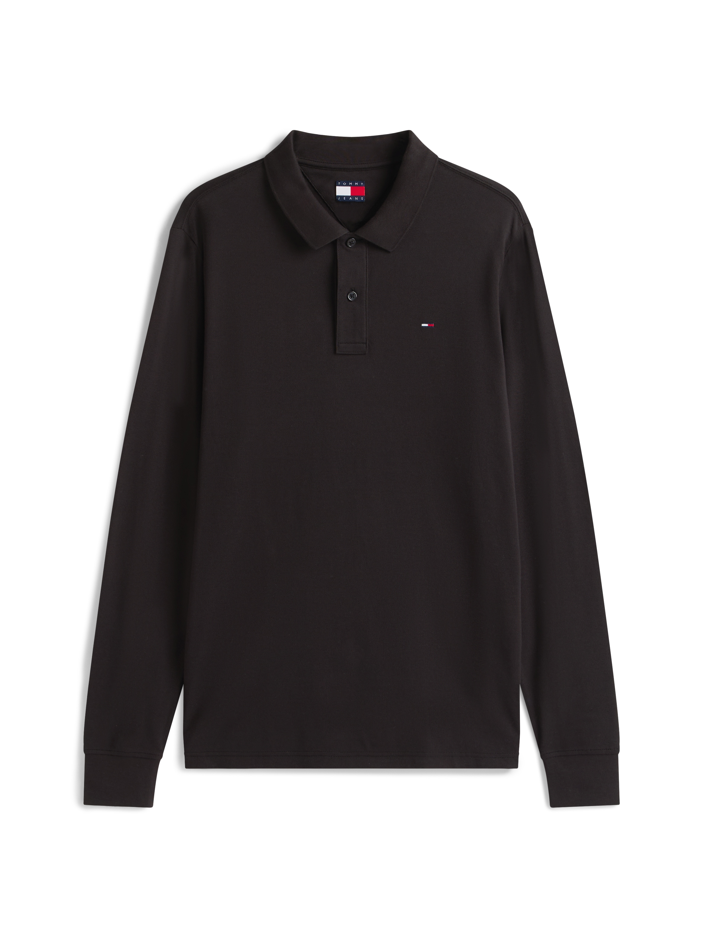 Tommy Jeans Poloshirt »TJM SLIM PLACKET POLO LS EXT«, mit Logostickerei