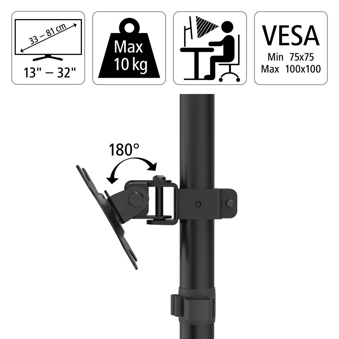 Hama Monitor-Halterung »Bildschirm Halterung, 33-81 cm(13"-32") Schwarz«, bis 81 cm Zoll