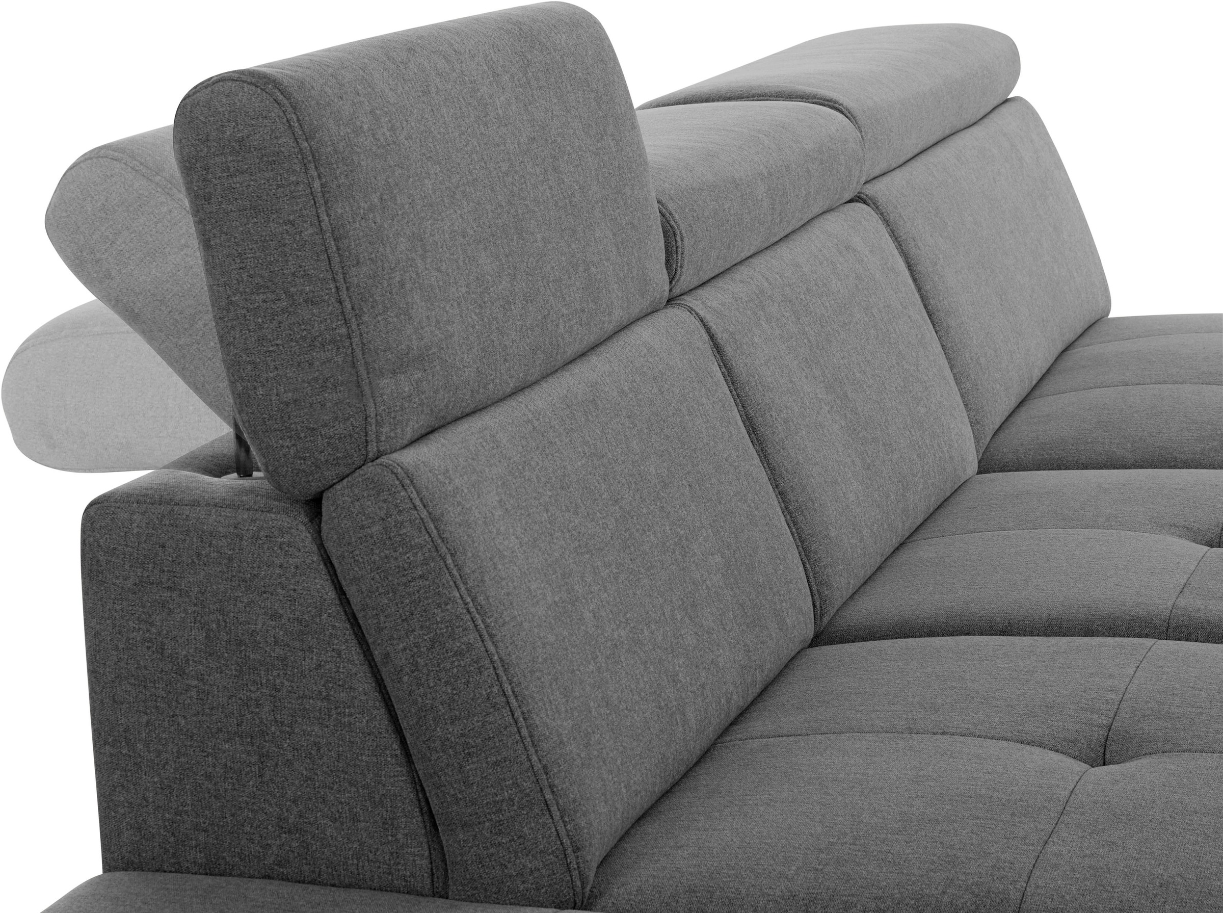 INOSIGN Ecksofa »Cardiz L-Form«, inkl.Kopfteilverstellung und Federkern wahlweise mit Bettfunktion