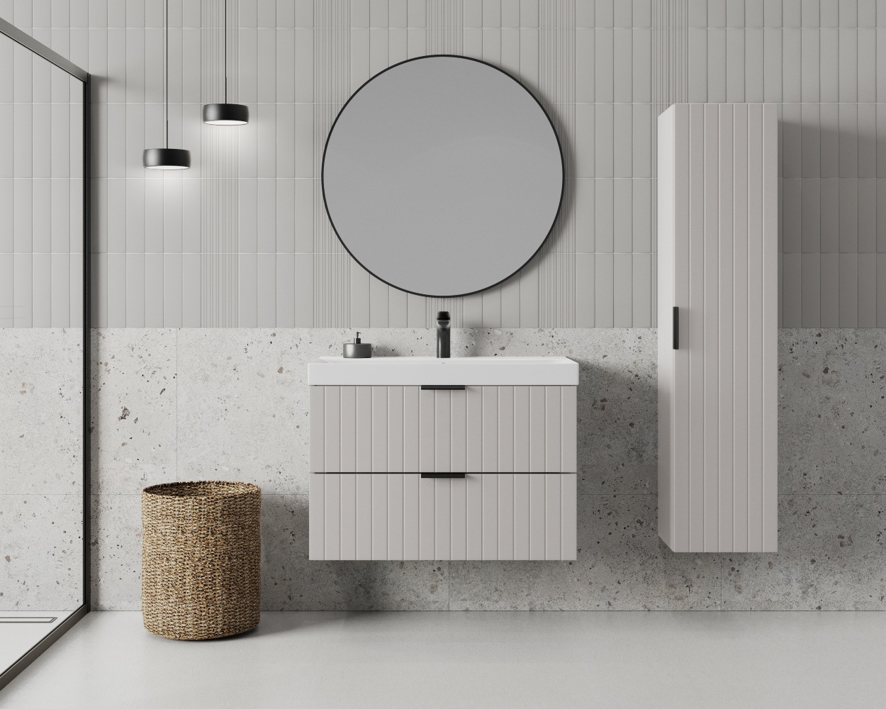 welltime Waschtisch "HARMONY mit Waschbecken, Breite 60 oder 80cm, modernes günstig online kaufen