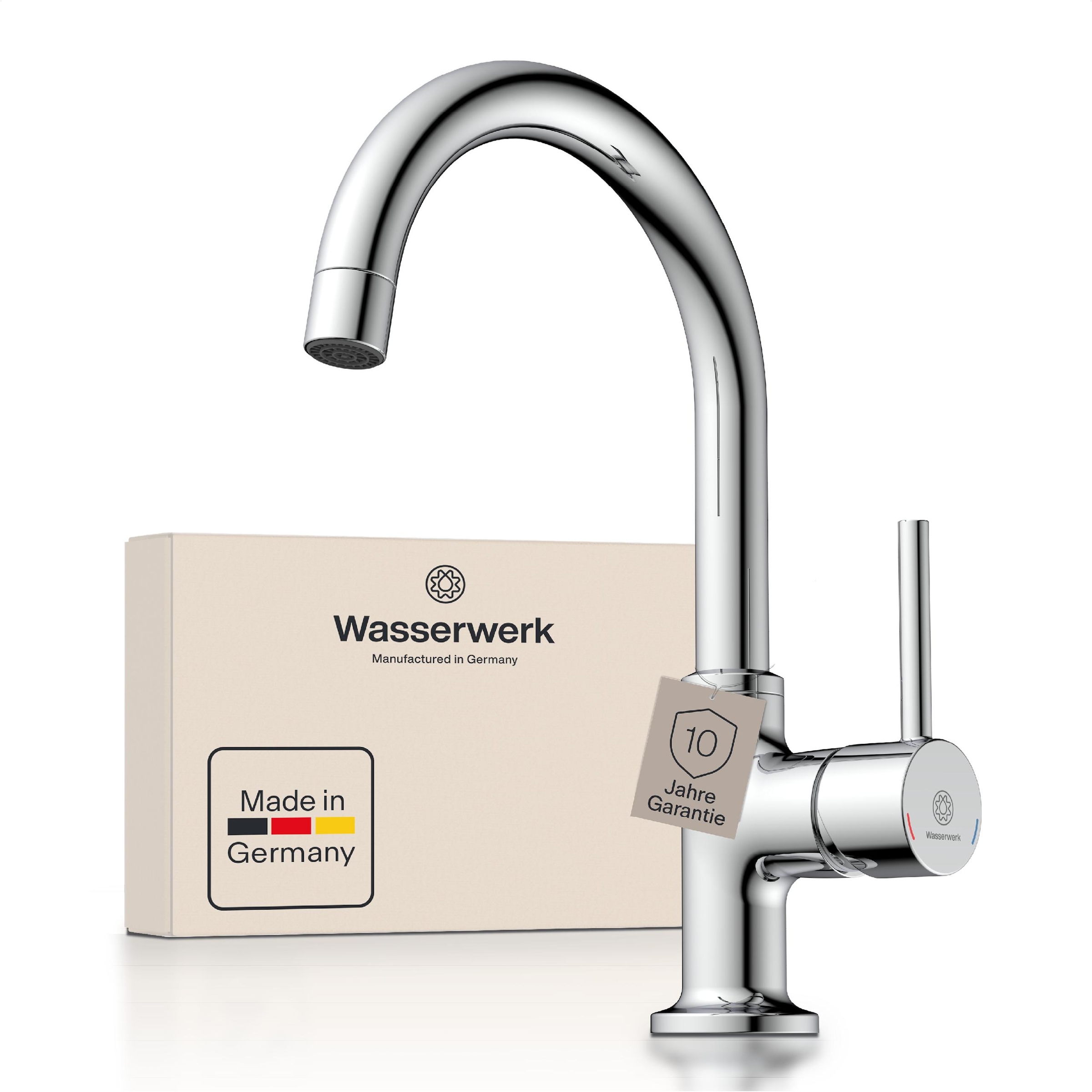 WASSERWERK Waschtischarmatur "WT 14" inkl. Popup, 360 schwenkbar, geräuscha günstig online kaufen