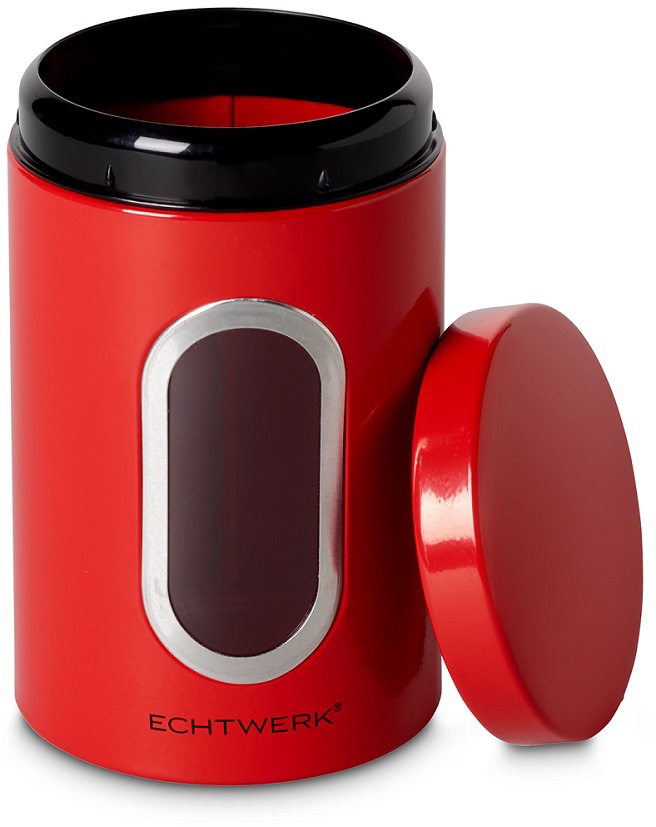 ECHTWERK Vorratsdose, (Set, 3 tlg.), Aufbewahrungsbehälter mit Luftdichtem Deckel, Sichtfenster, 1,4 Liter