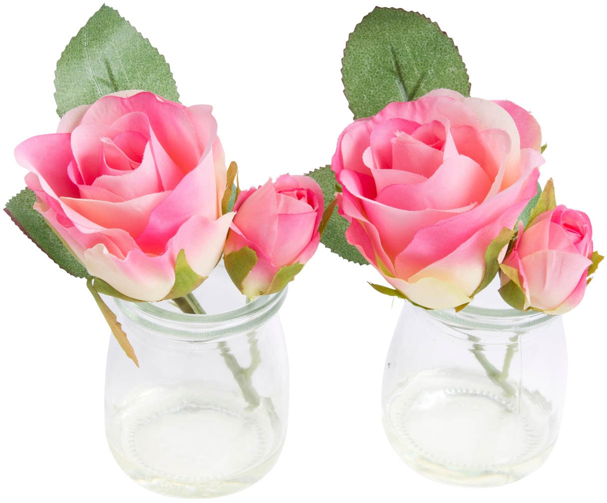 Botanic-Haus Kunstblume »Rose im Glas« bestellen | BAUR