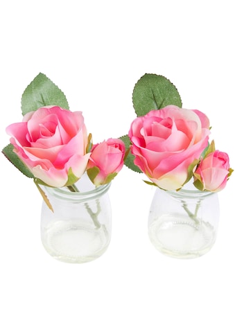 Kunstblume »Rose im Glas«