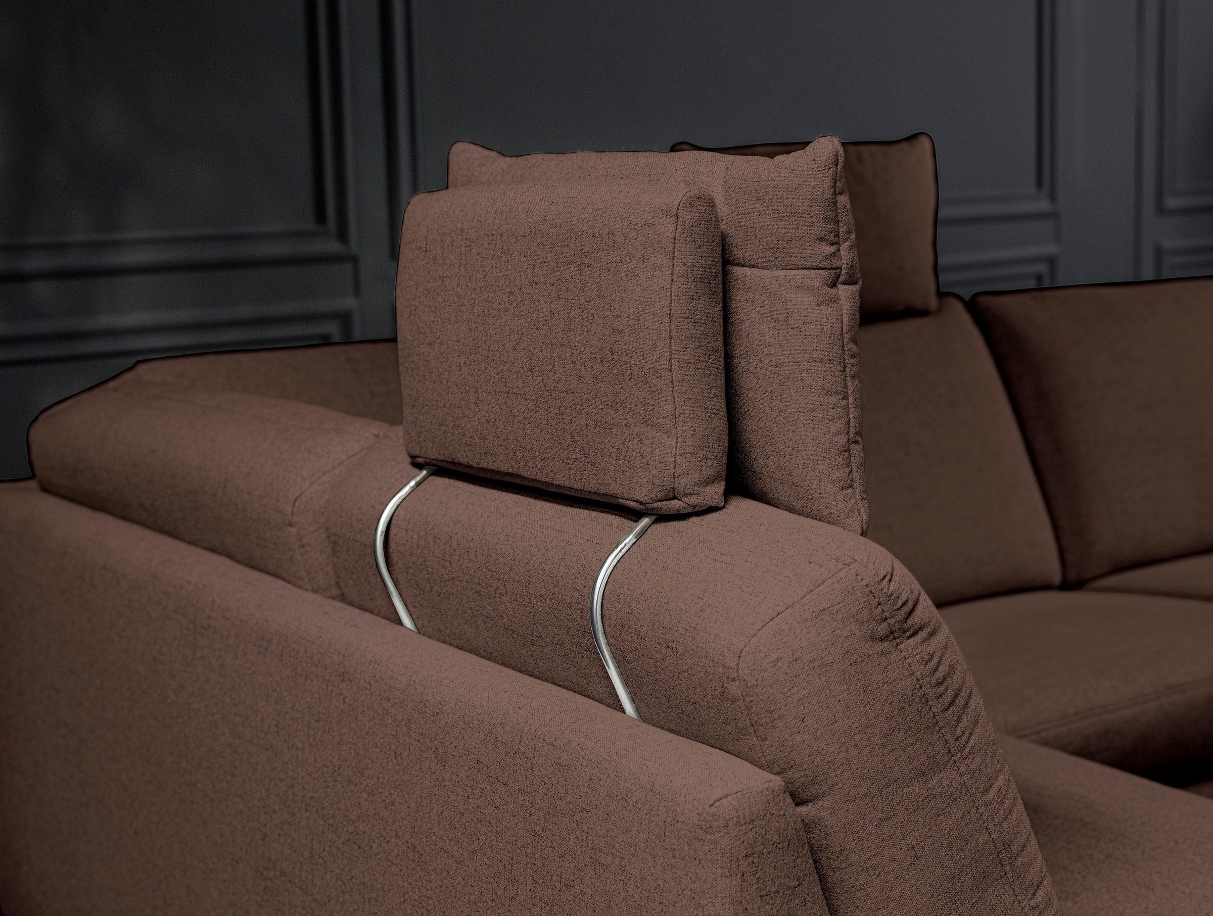 alina Ecksofa, inkl. Kopfstützen, wahlweise mit Relaxfunktion, Breite: 243 cm