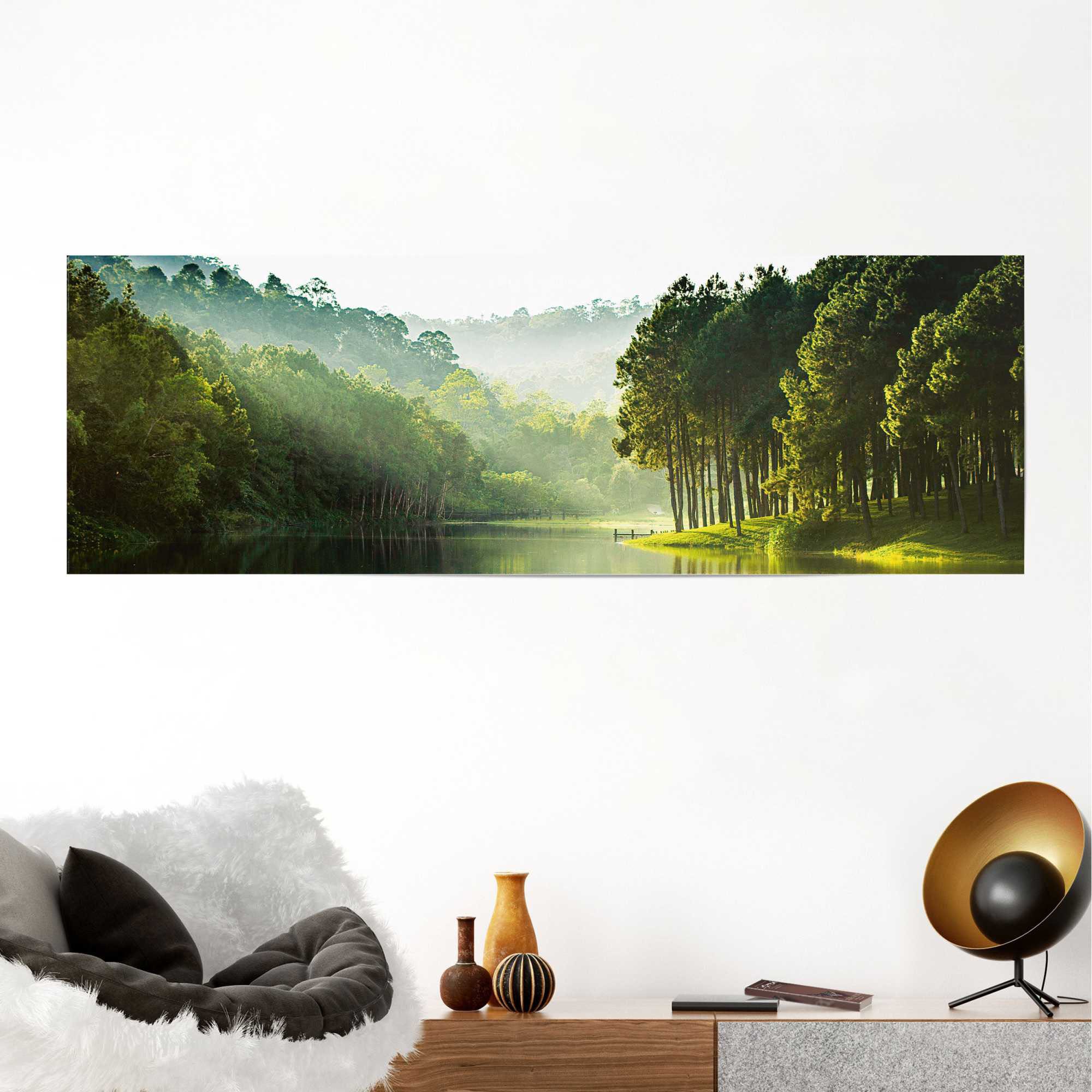 Reinders Poster "Mystischer Waldsee" 1 Stk. tlg. günstig online kaufen