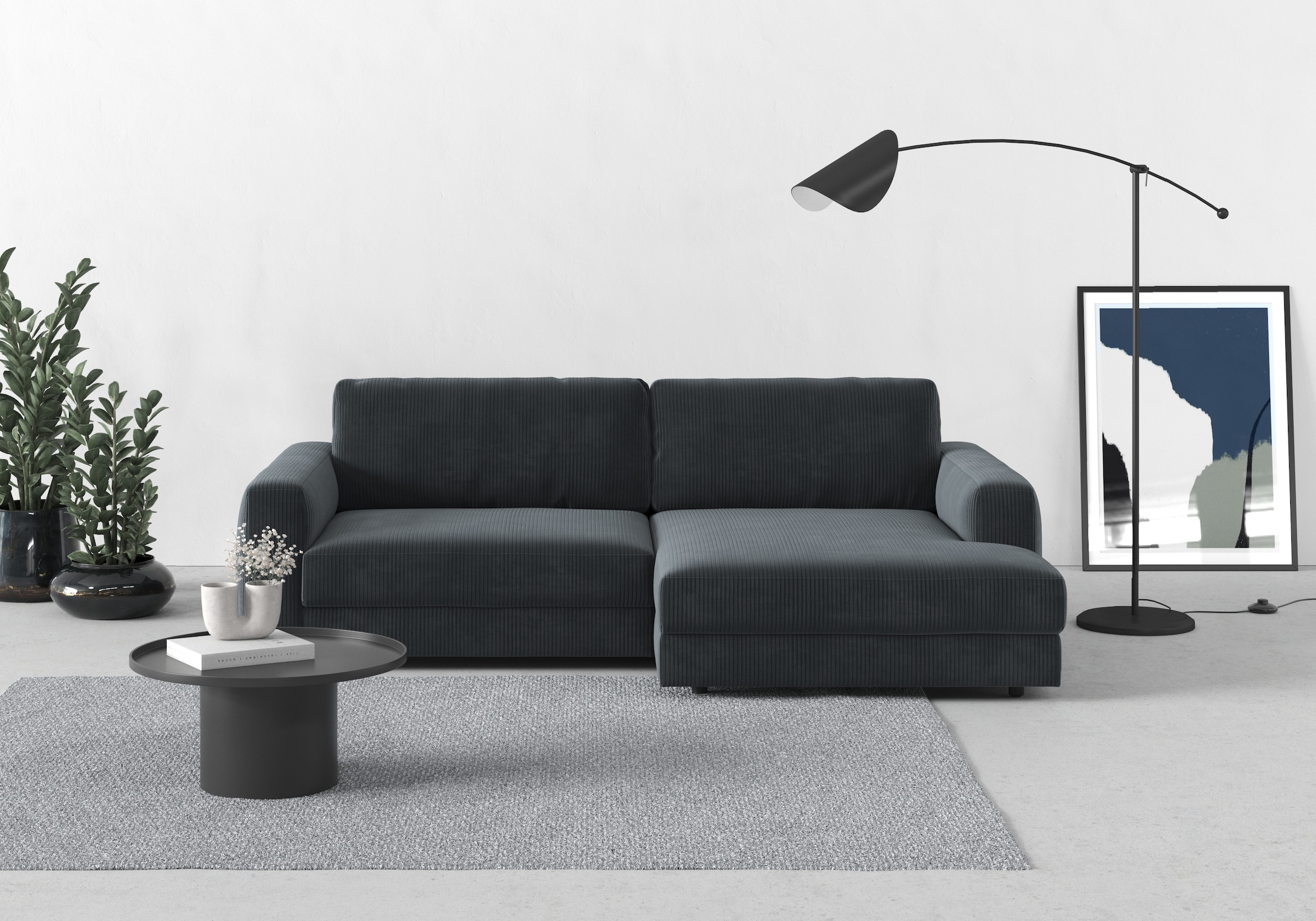 TRENDMANUFAKTUR Ecksofa »Bourbon, Designsofa mit tollem Sitzkomfort, L-Form,«, extra tiefe Sitzfläche, wahlweise mit Sitztiefenverstellung