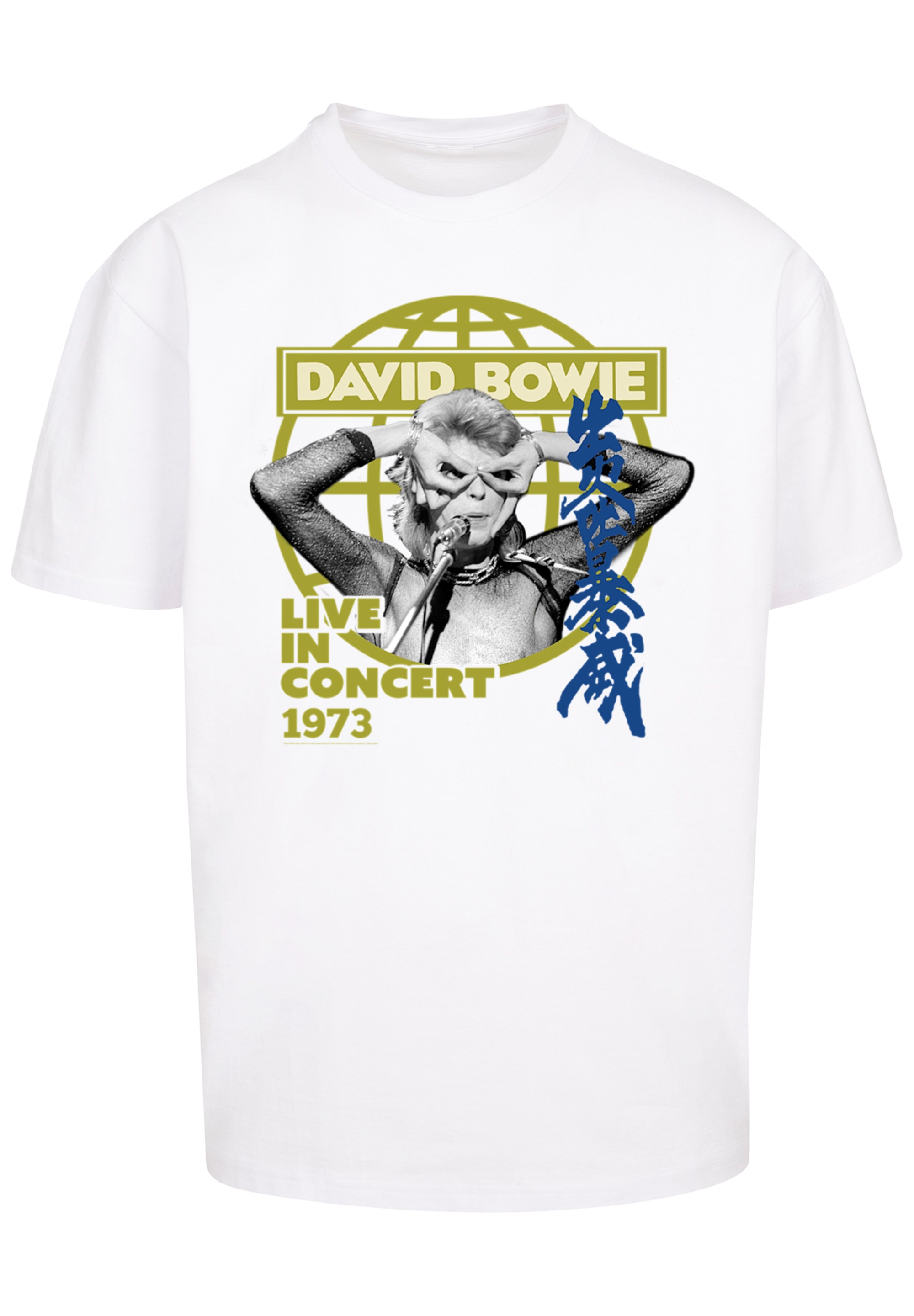 F4NT4STIC T-Shirt »David Bowie Live In Concert Rock Music Band«, Print