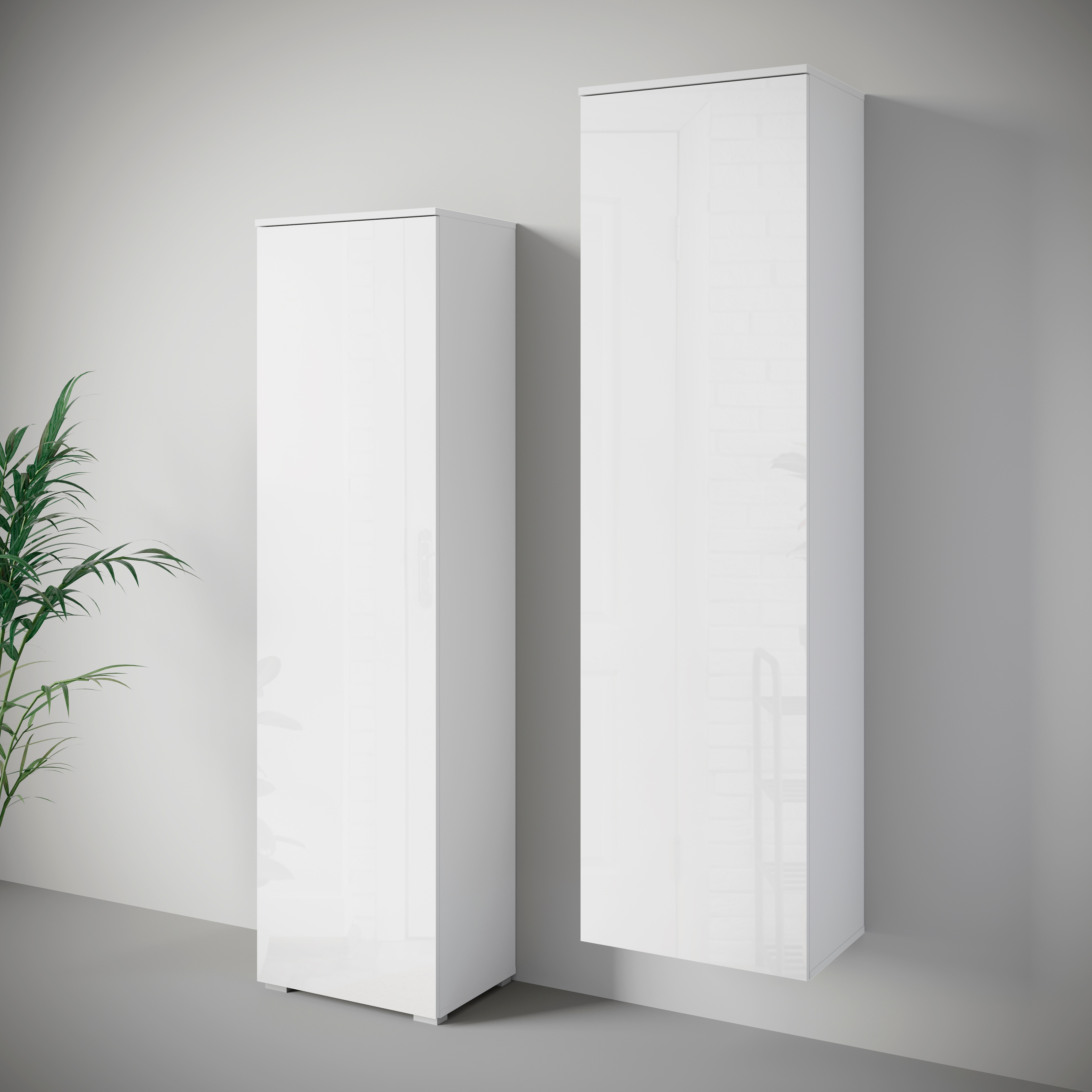 OTTO home Schuhschrank "Paris, stehend oder hängend montierbar, Türanschlag wechselbar" moderne Garderobenschrank Höhe 180cm, 6 geräumiger Fächer