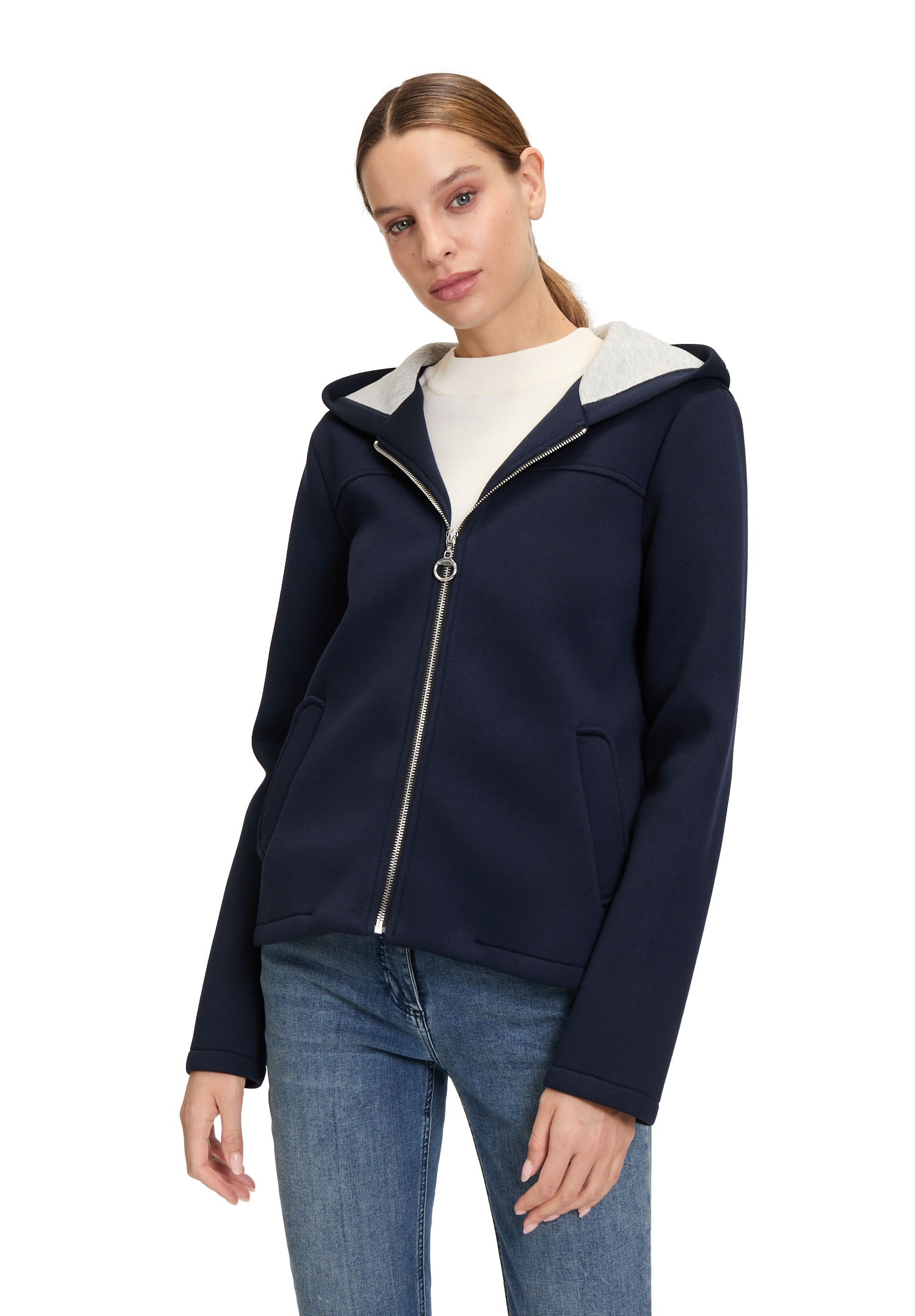 Amber & June Outdoorjacke "Amber & June Damen Übergangsjacke mit Kapuze", m günstig online kaufen