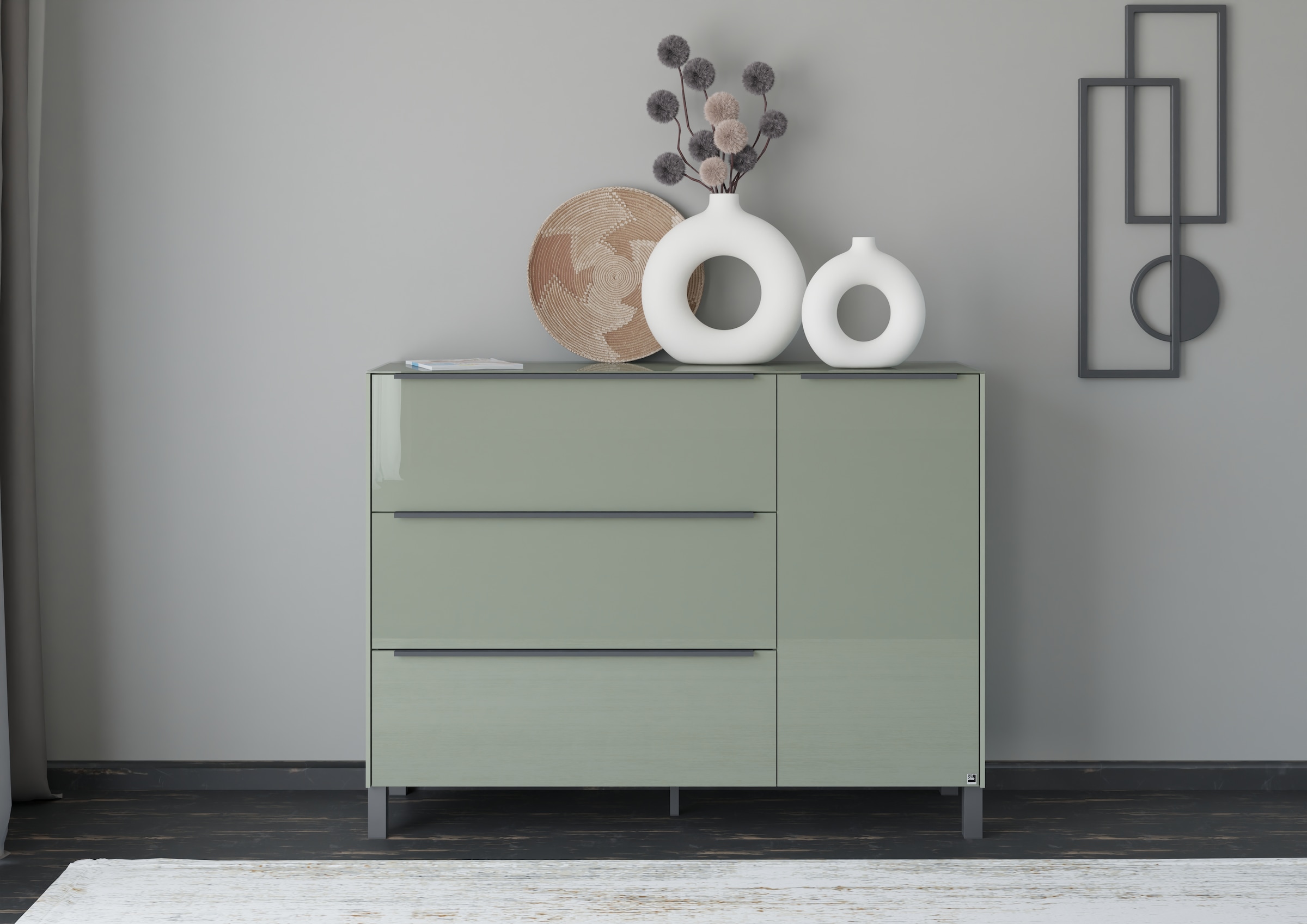 set one by Musterring Sideboard "Reno" 1 Stk. tlg. Mit Vierkantfuß in diversen Farben, 106 cm Höhe & Farbauswahl
