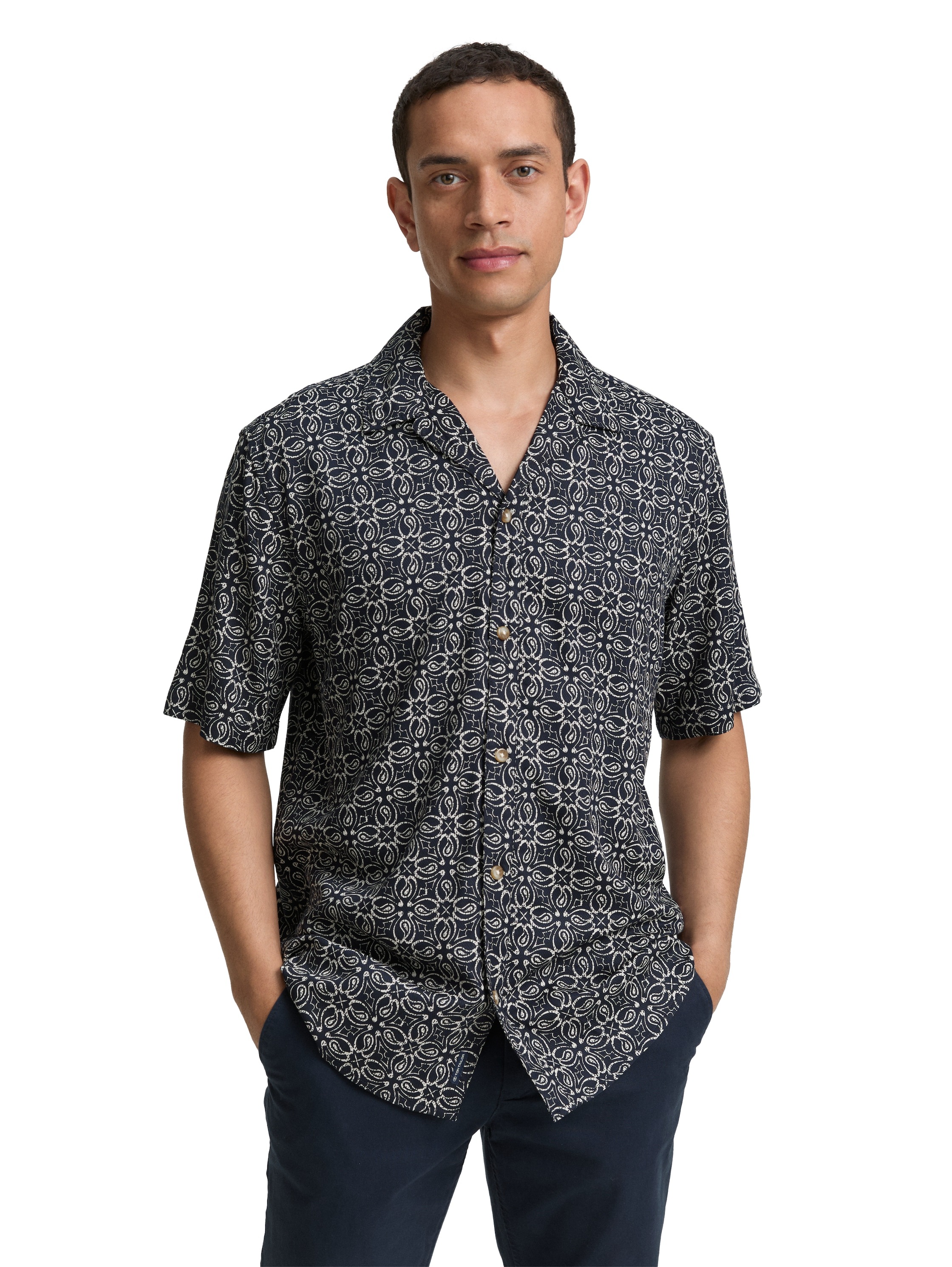TOM TAILOR Kurzarmhemd, mit All-Over Print günstig online kaufen