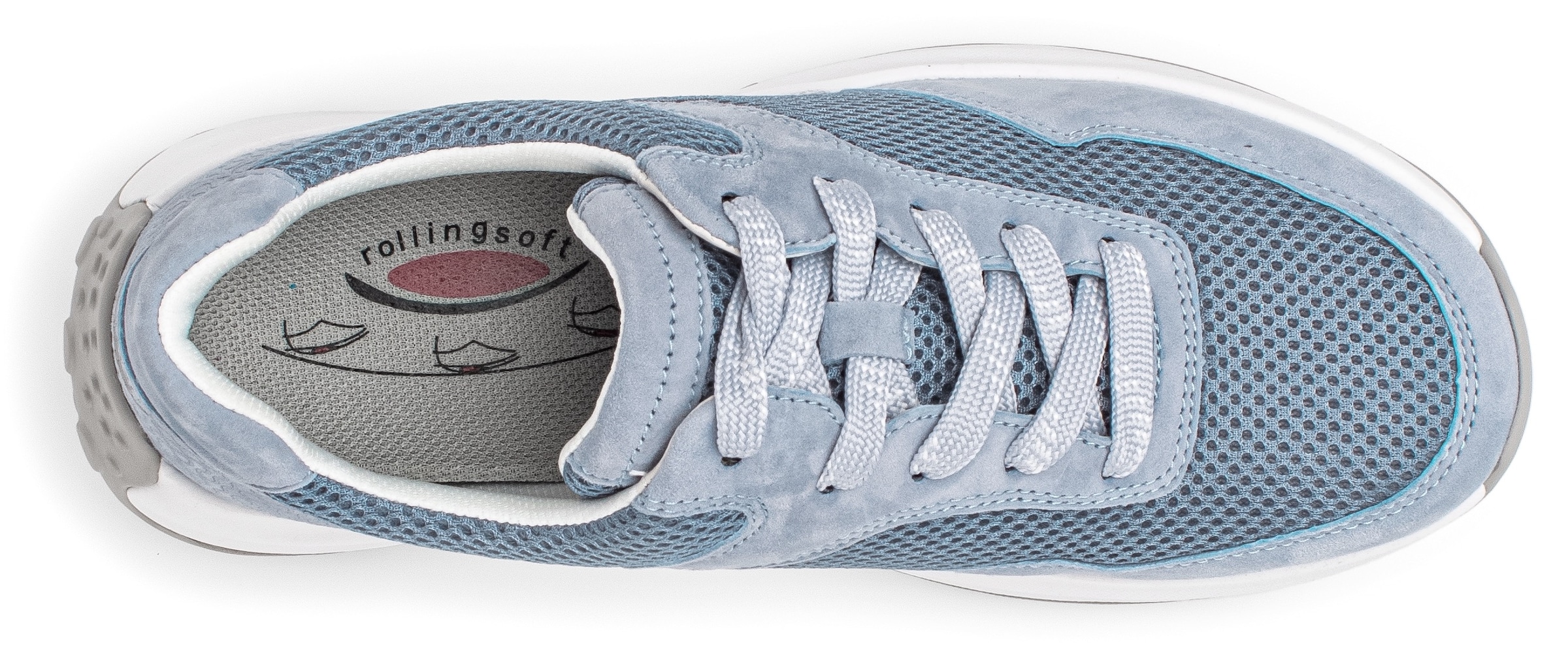 Gabor Rollingsoft Keilsneaker, Freizeitschuh, Halbschuh, Schnürschuh mit OPTIFIT-Fußbett
