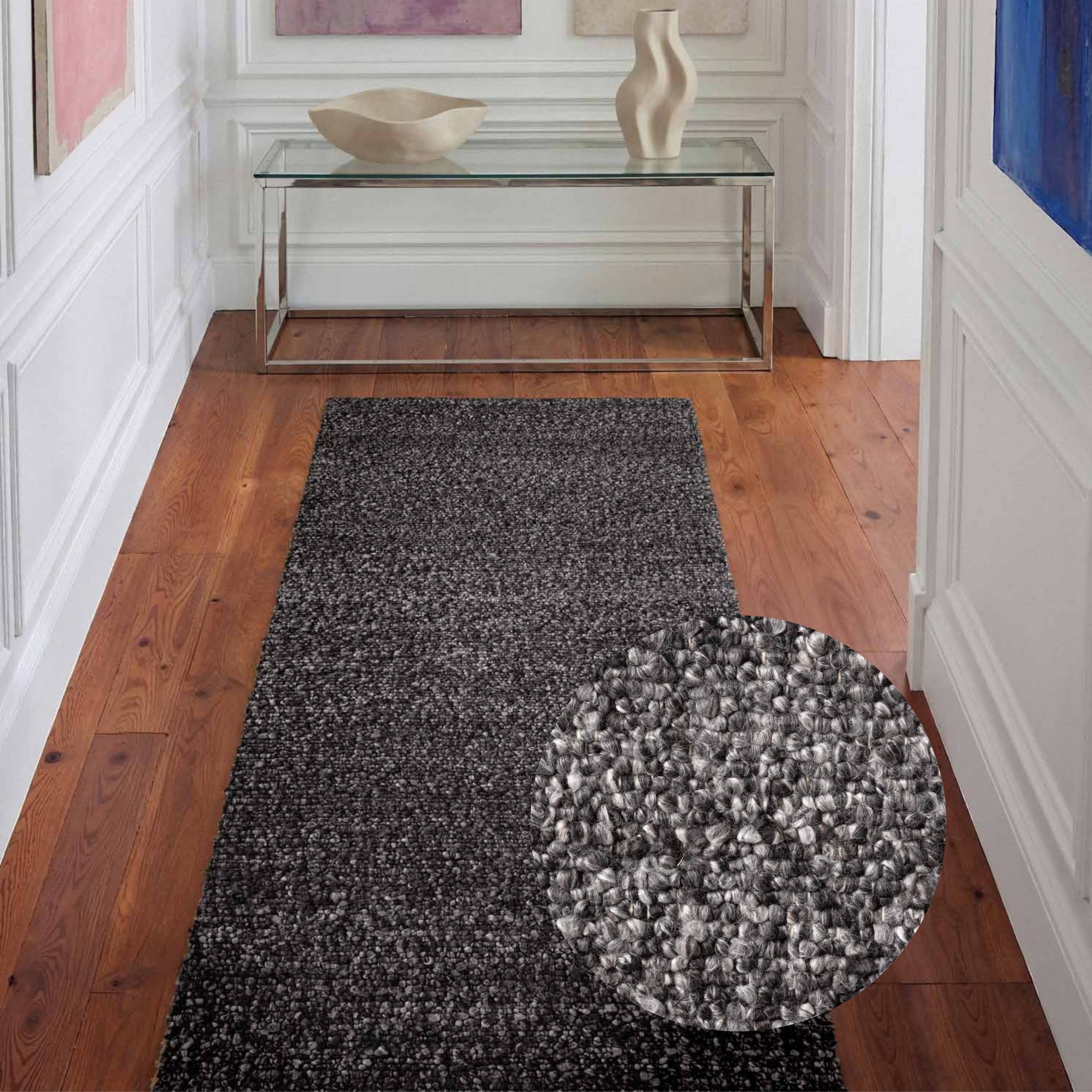 Ted Baker Teppich "Soft Bouclé Portobello, auch als Läufer" rechteckig 10 mm Höhe Woll-Optik, Bouclé Meliert, Wohnzimmer, Esszimmer, Schlafzimmer, Flur