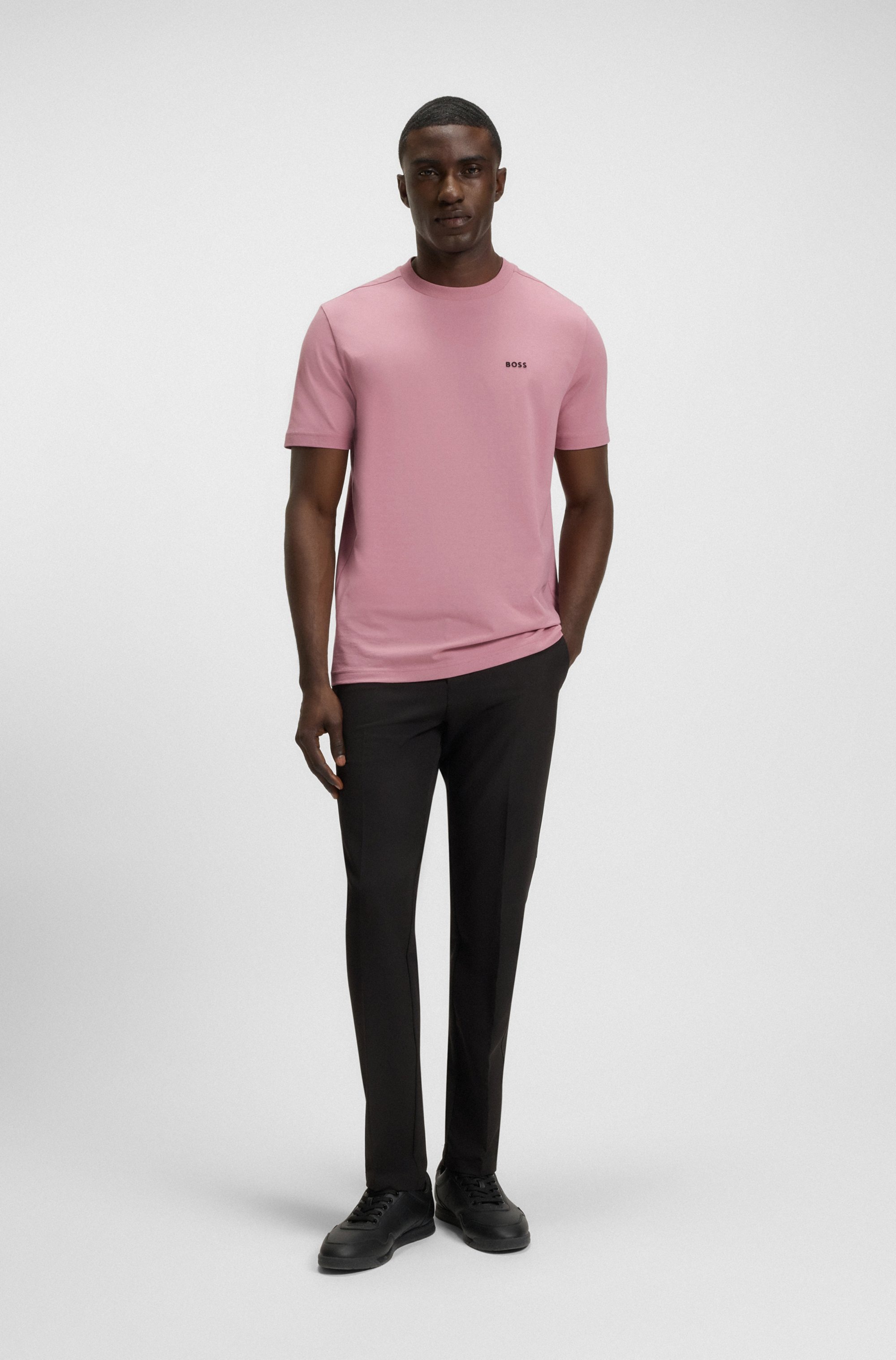 Thumbnail - BOSS GREEN "Tee" mit gummiertem Kontrast-Logo