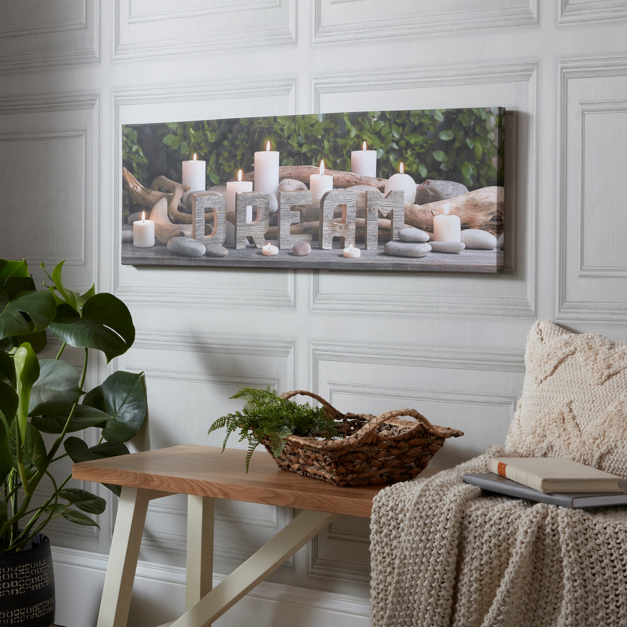 Art for the home LED-Bild »Dream Kerzen LED 30x90cm«, (1 St.)